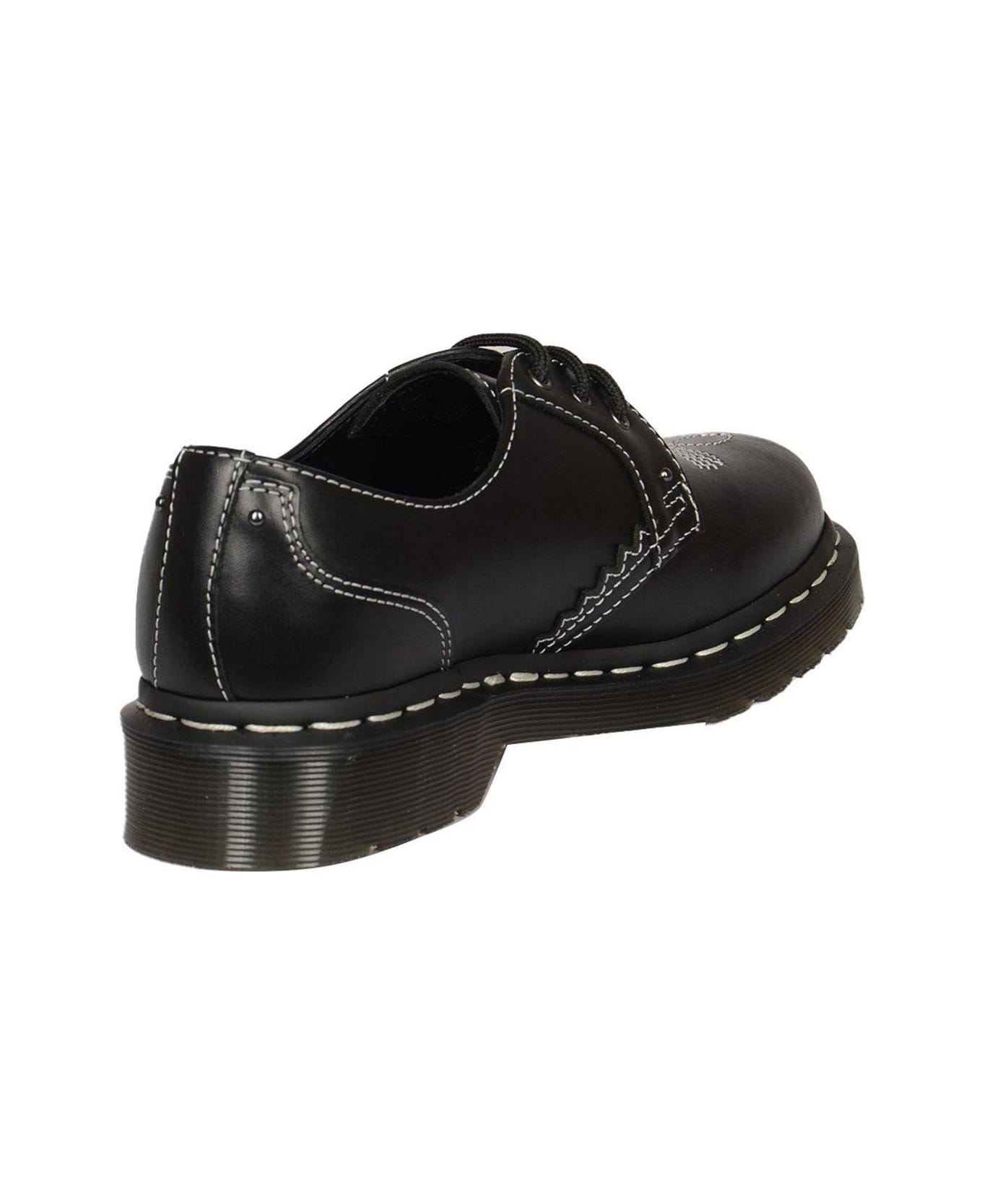 Dr. Martens Gothic Amerciana Oxford Shoes - Black Wanama フラットシューズ