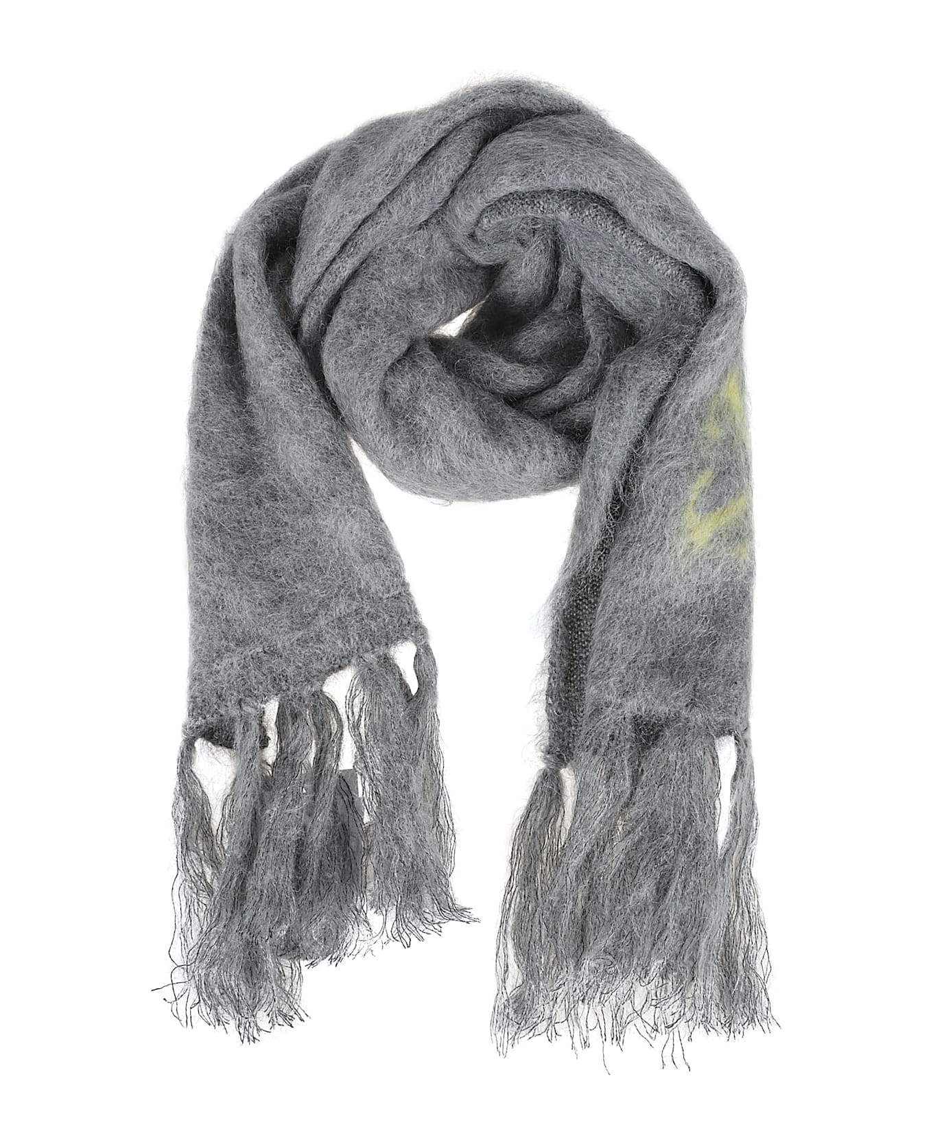 Off-White Fringe Edges Scarf - Medium Grey