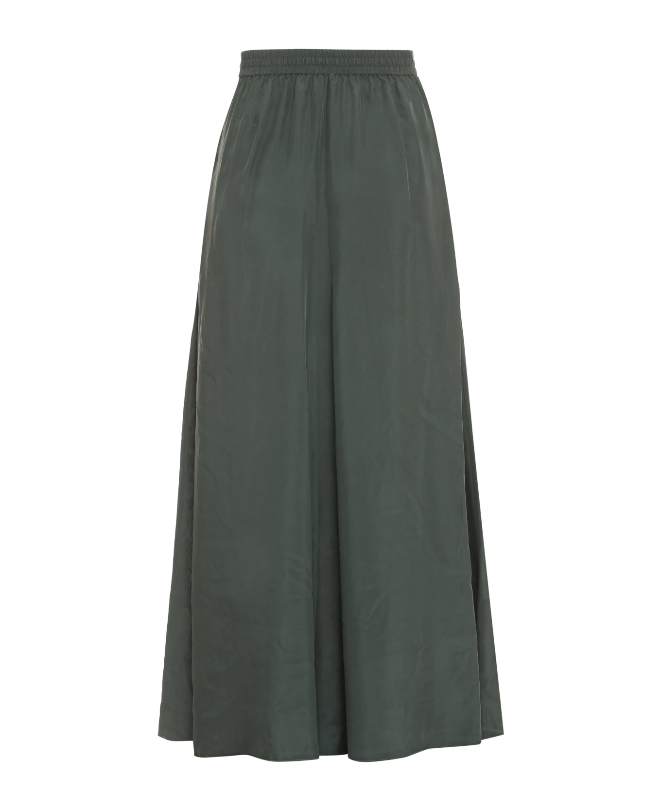 Parosh Silk Maxi Skirt - Verde Bottiglia