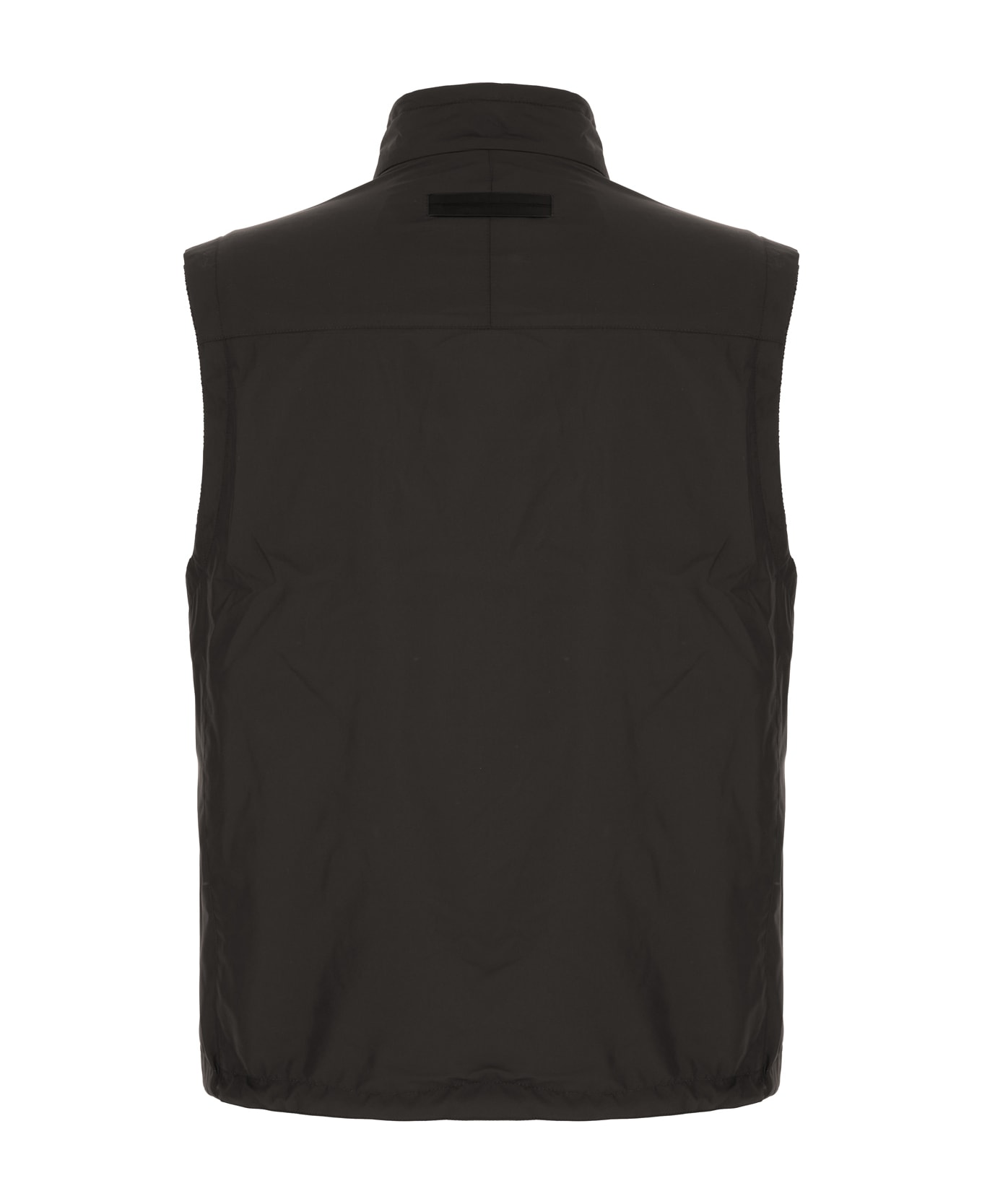 Zegna Slate Polyester Reversible Sleeveless Jacket - BREZZA  BLACK