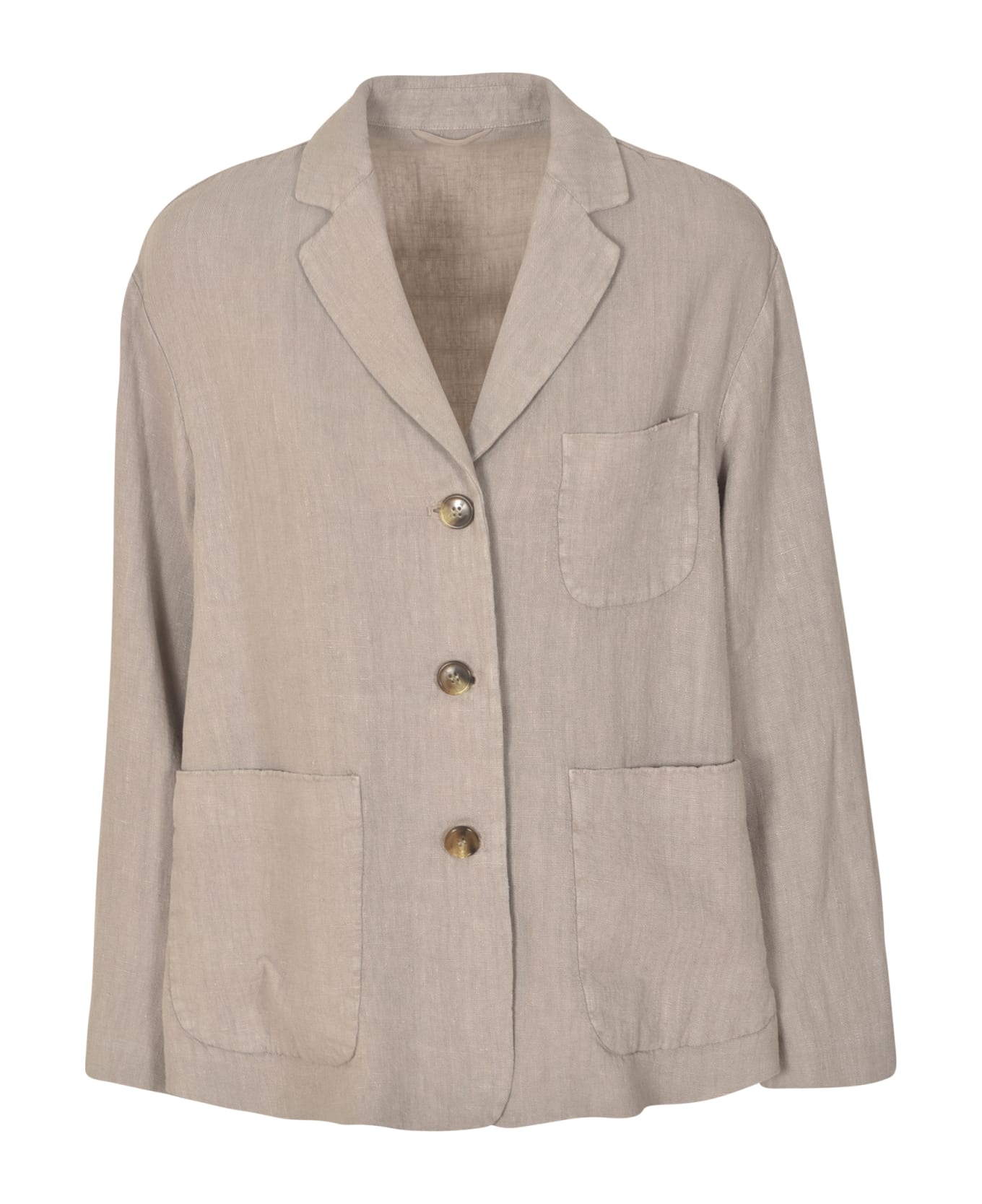 Kiltie Patched Pocket Buttoned Jacket - Sigaro