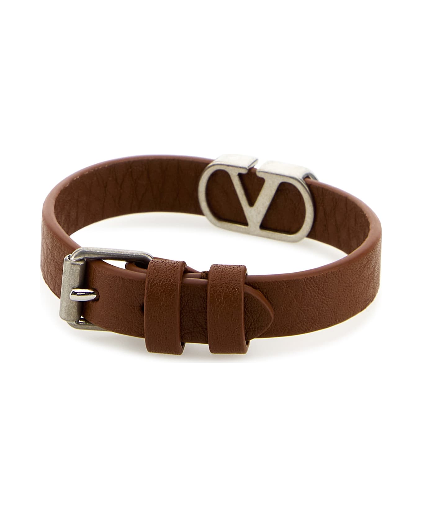 Valentino Garavani Leather Bracelet | Vlogo - DEEPCARAMEL