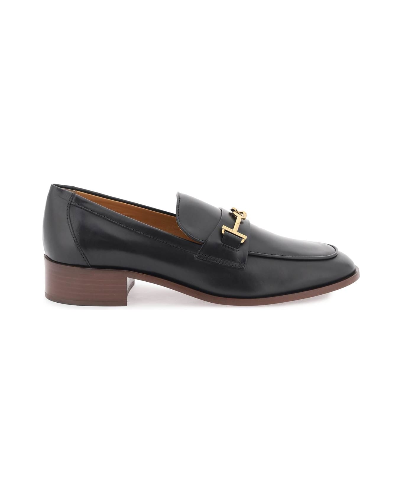 Tod's Leather Loafers - Black ハイヒール