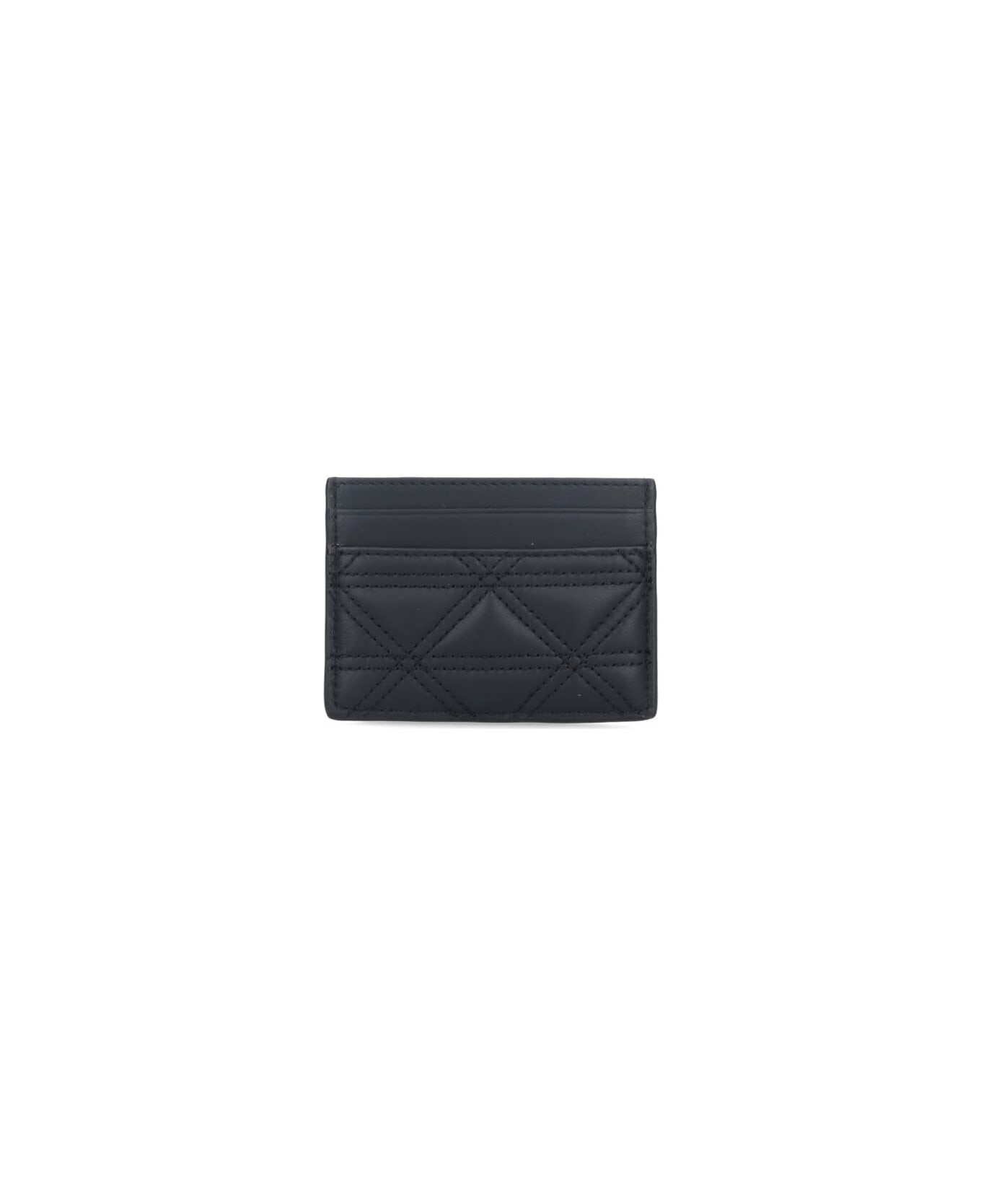 Vivienne Westwood Quilted Logo Card Holder - Black  