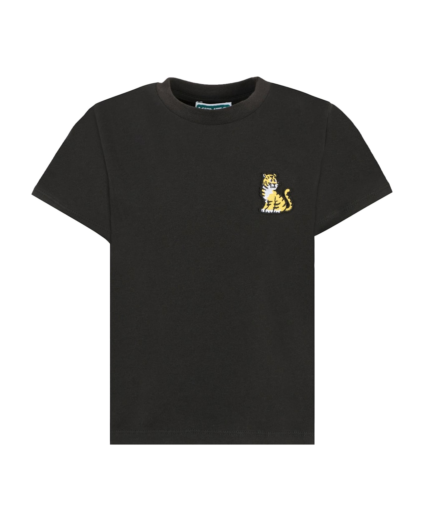 Kenzo Kids Black T-shirt For Kids With Kotora - Black