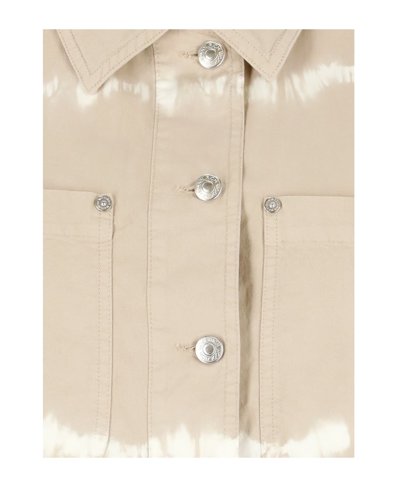 Woolrich Tie-dyed Cropped Shirt Woolrich - Beige