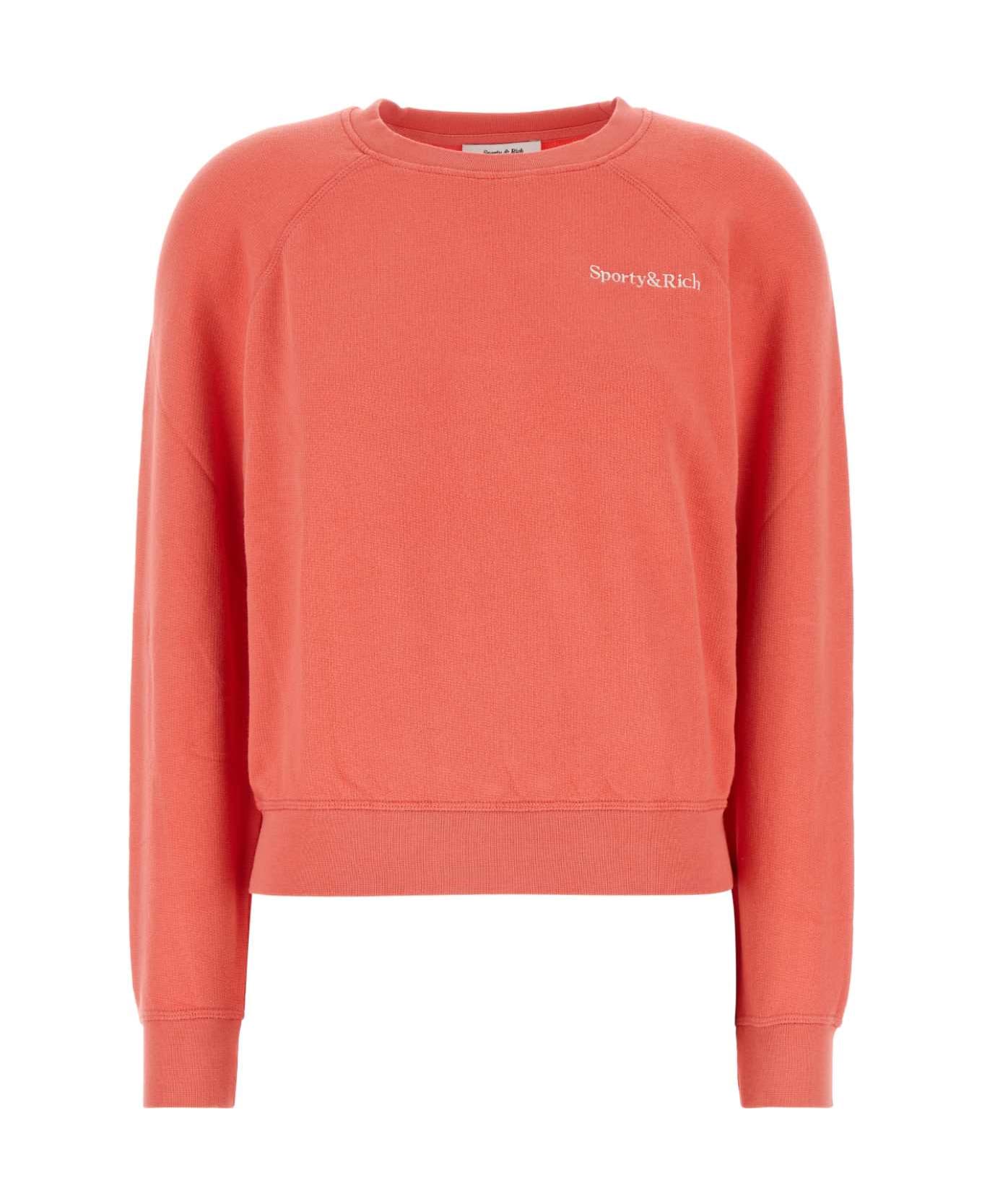 Sporty 
Rich Salmon Stretch Cotton Sweatshirt - COTTONCANDY