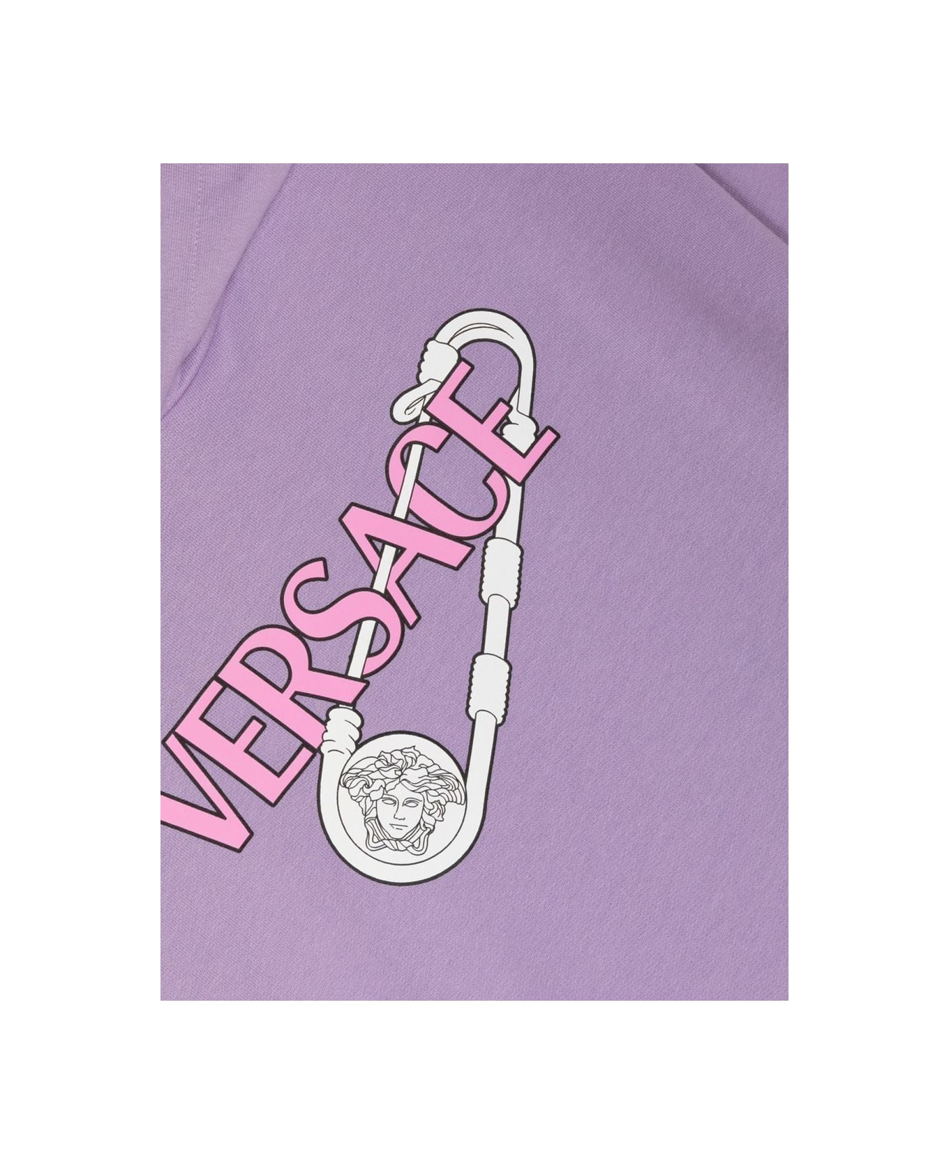 Versace Pins Logo Hoodie - LILAC