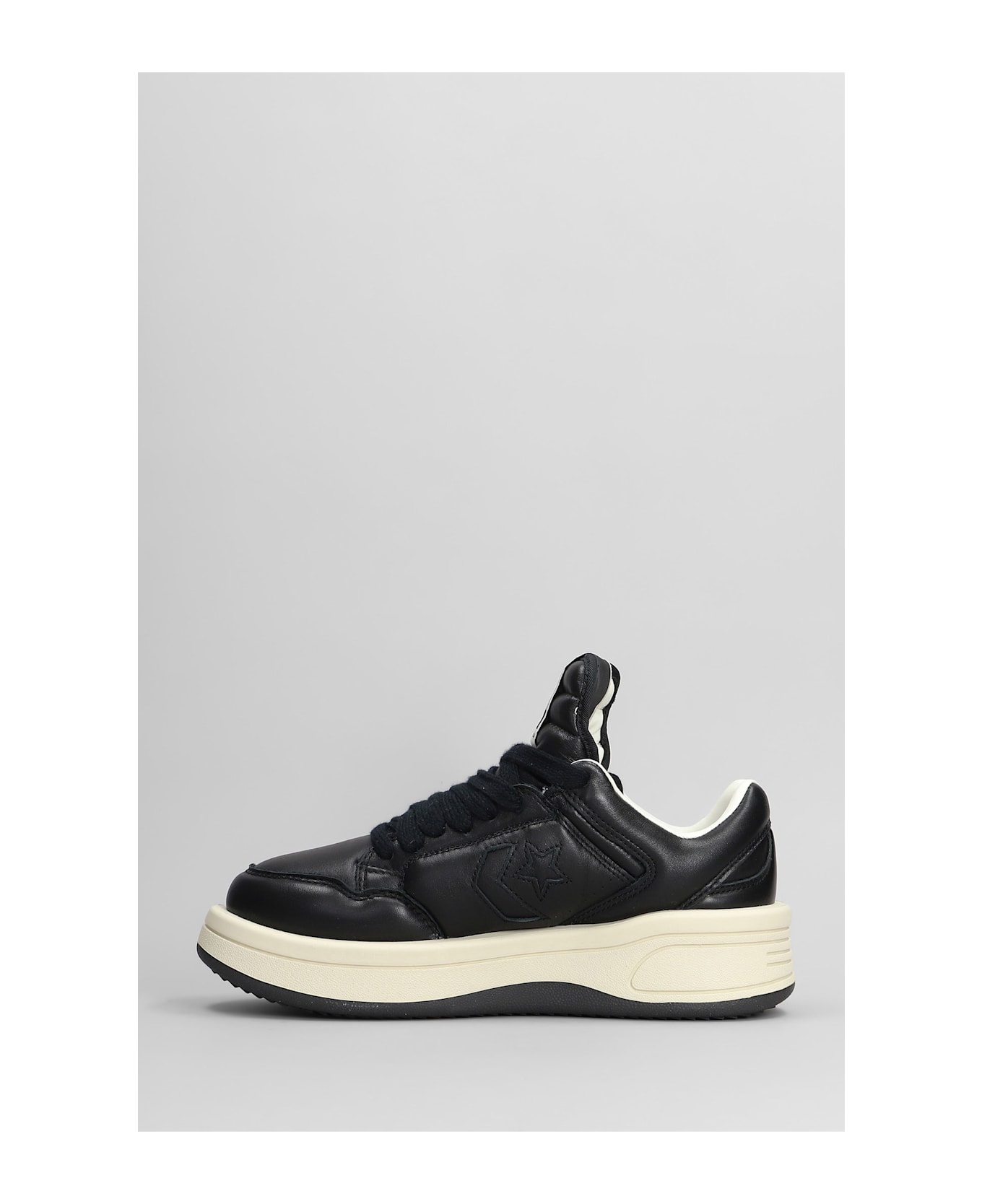 DRKSHDW Turbowpn Ox Sneakers In Black Leather - black