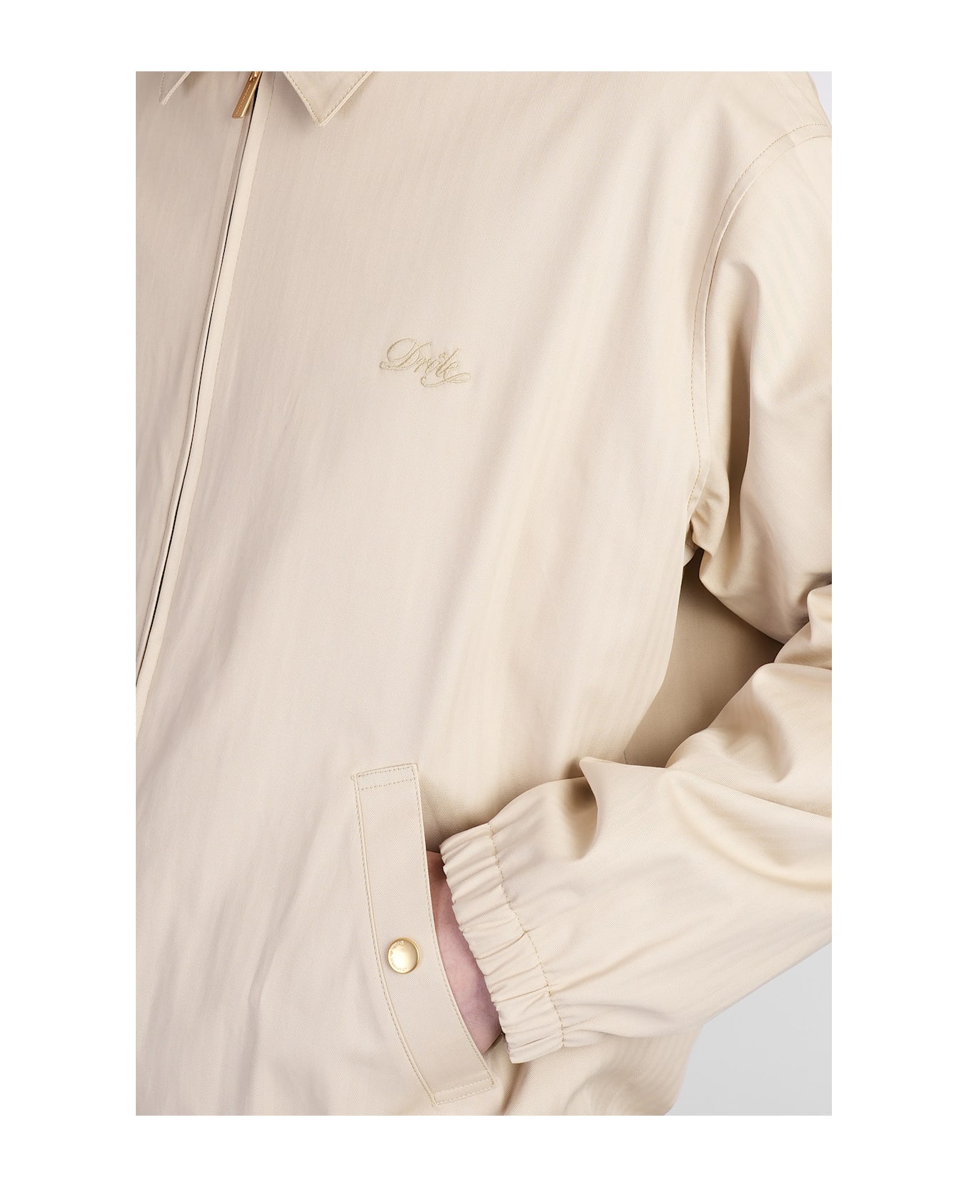 Drôle de Monsieur Casual Jacket In Beige Cotton - beige