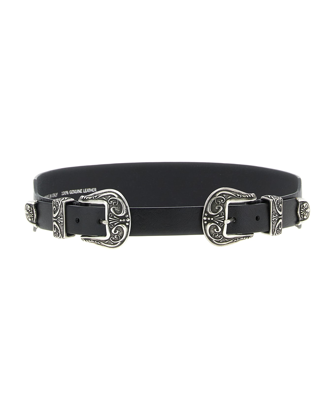 Golden Goose 'double Buckle' Belt - Black  