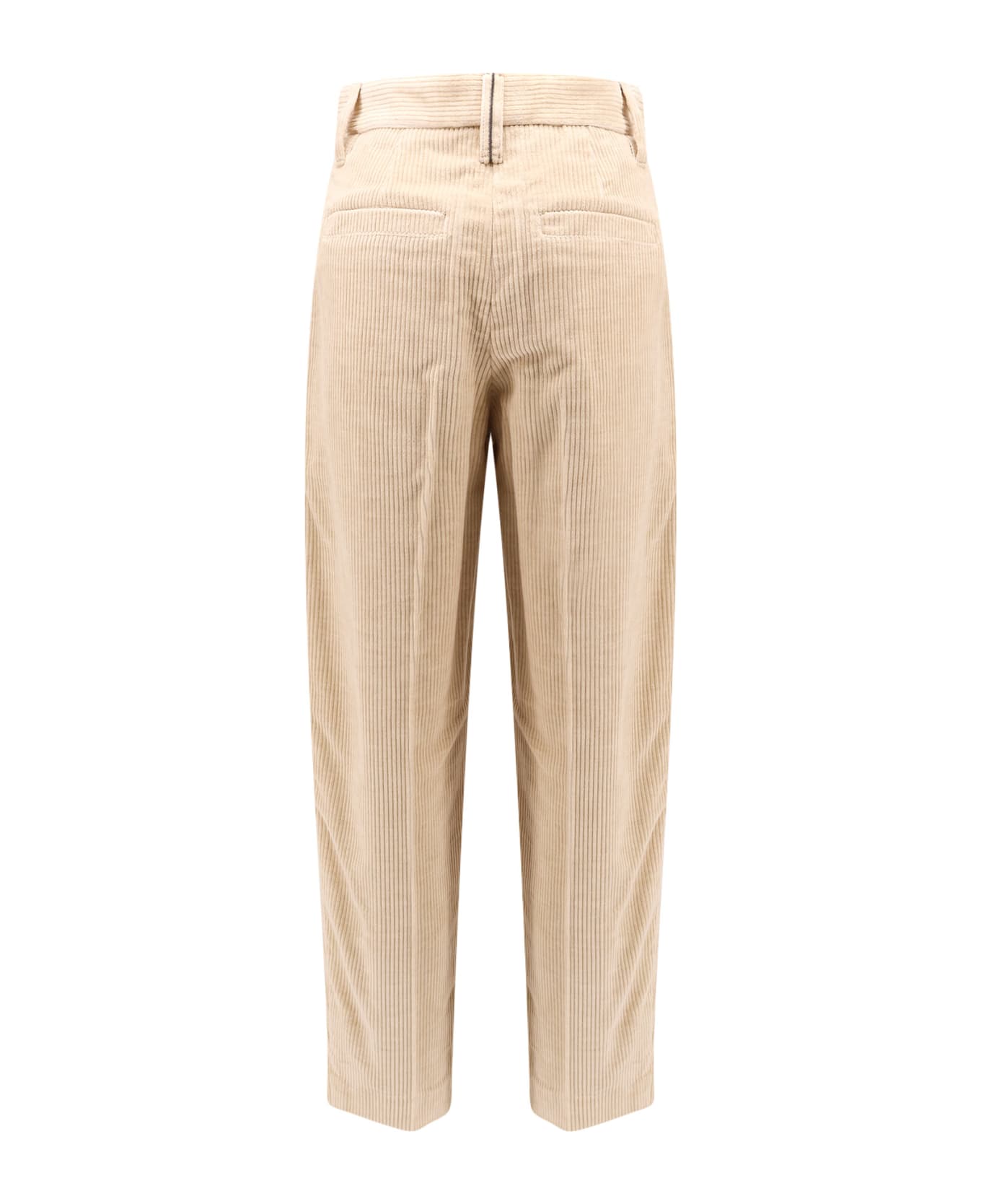 Brunello Cucinelli Beige Cotton Pants - Beige