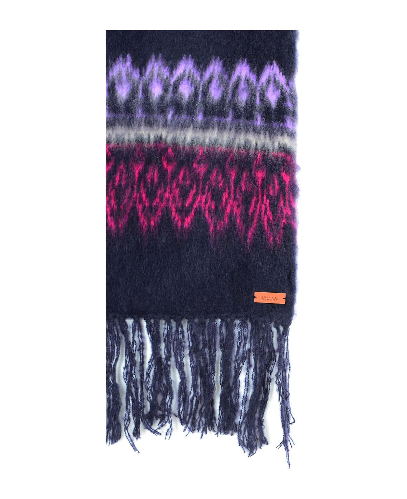 Isabel Marant 'dayna' Navy Mohair Blend Scarf - Navy