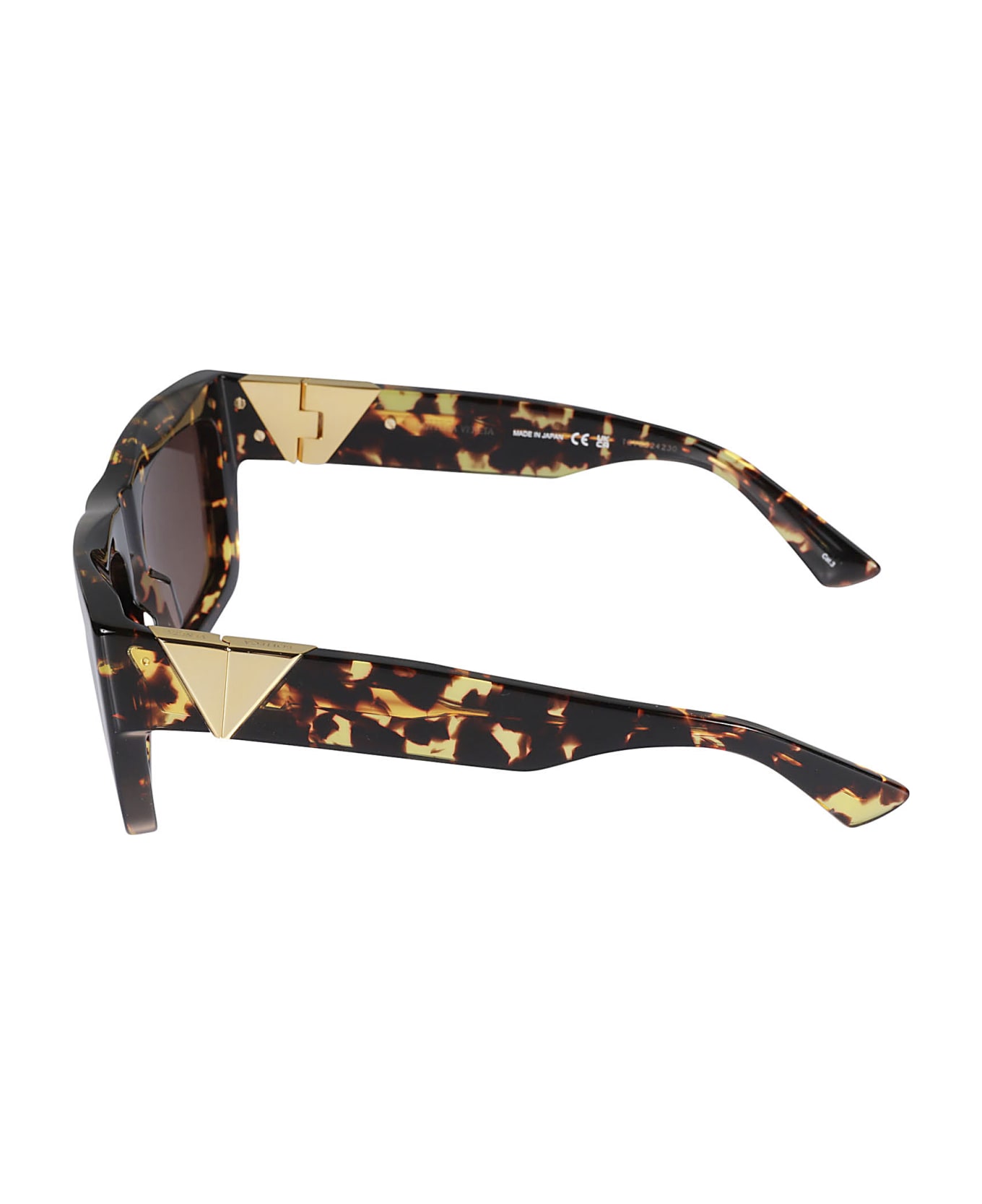 Bottega Veneta Eyewear Bold Rectangular Sunglasses - Marrone
