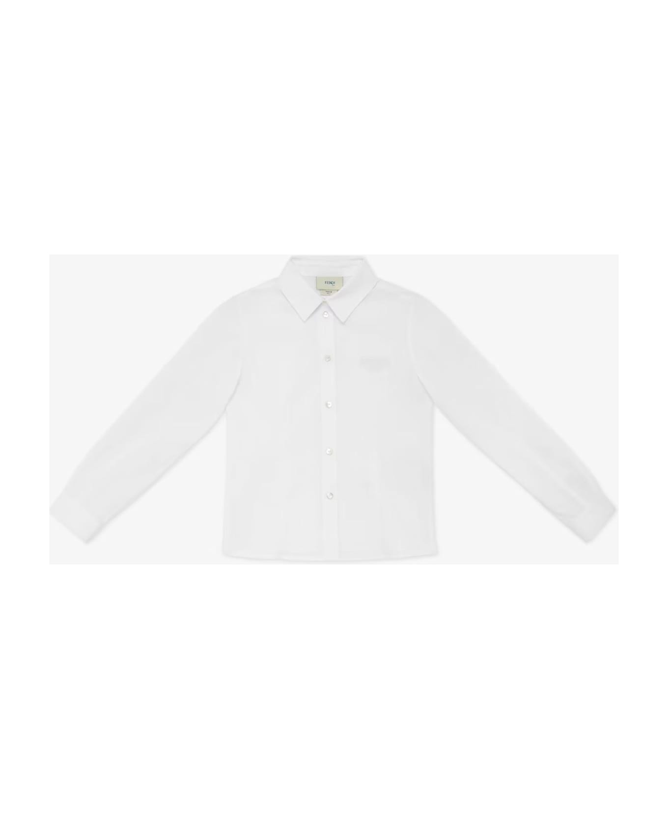 Fendi Kids Shirts White - White