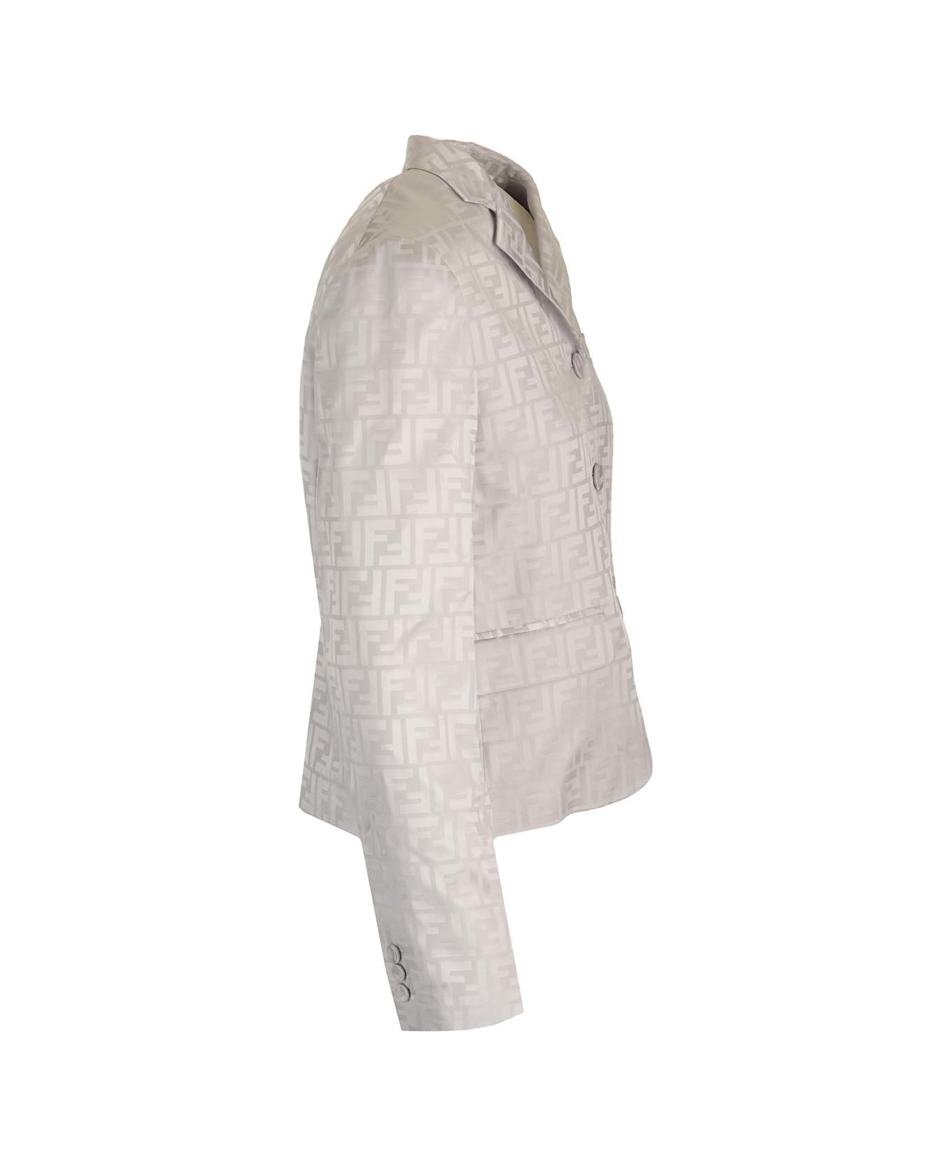 Fendi Monogram Silk Jacket - Grey