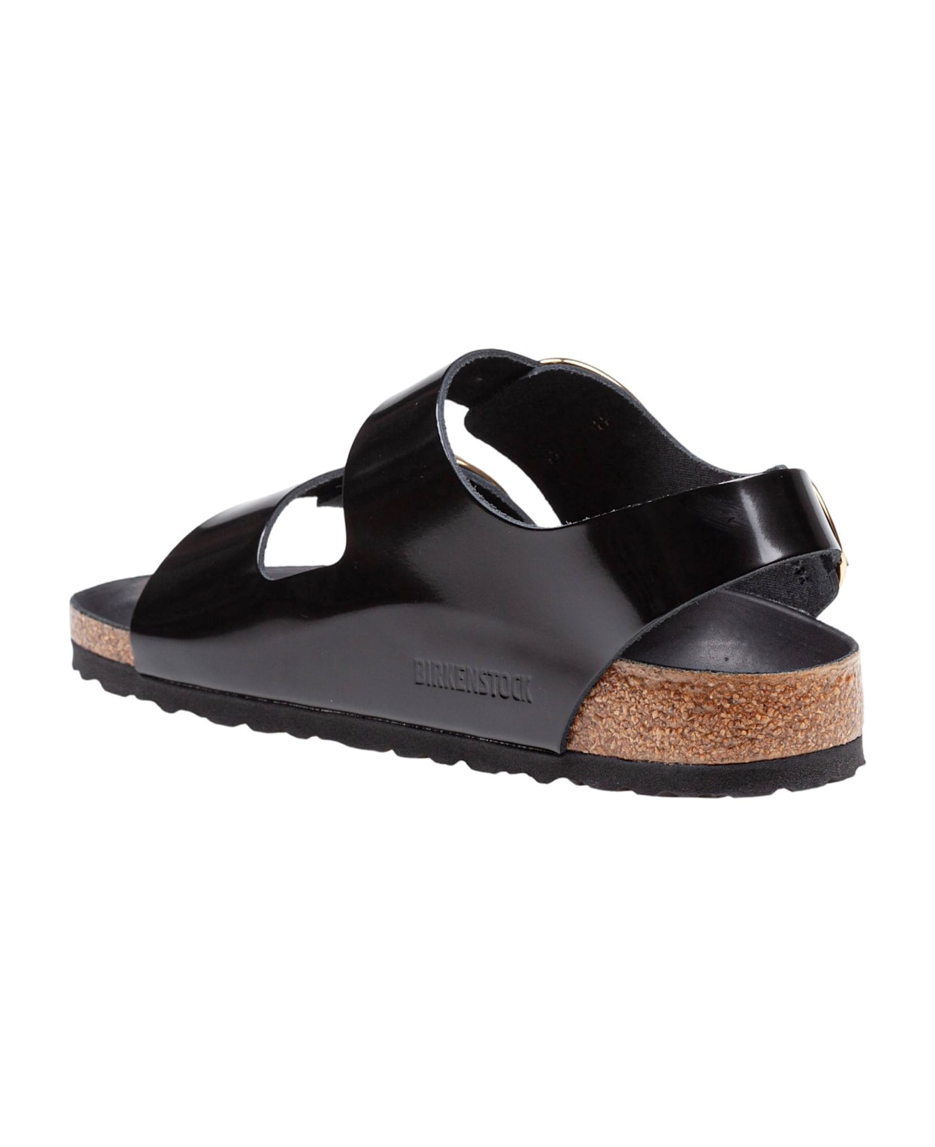Birkenstock Milano Big Buckle I Lacquered Leather Sandal Color Bla - Black