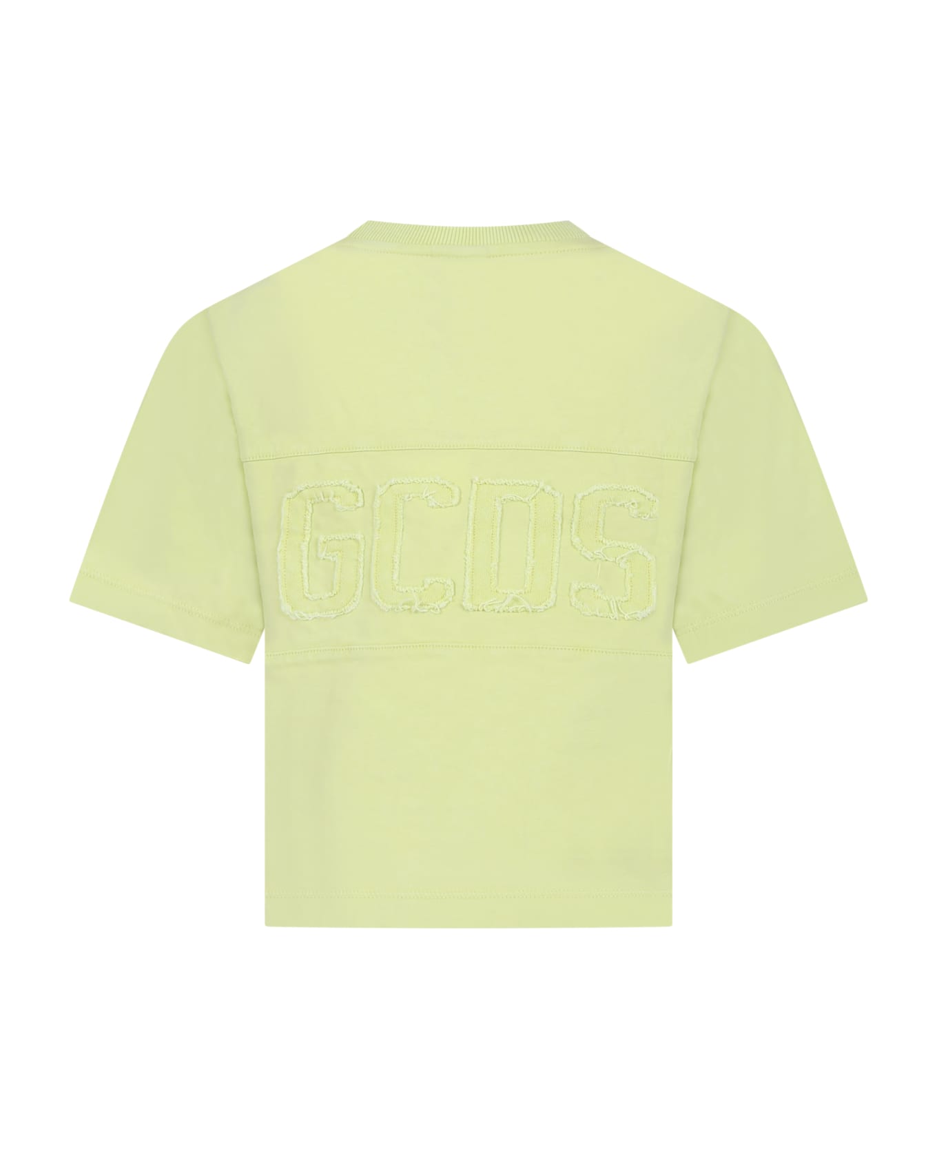 GCDS Mini Yellow T-shirt For Kids With Logo - Yellow