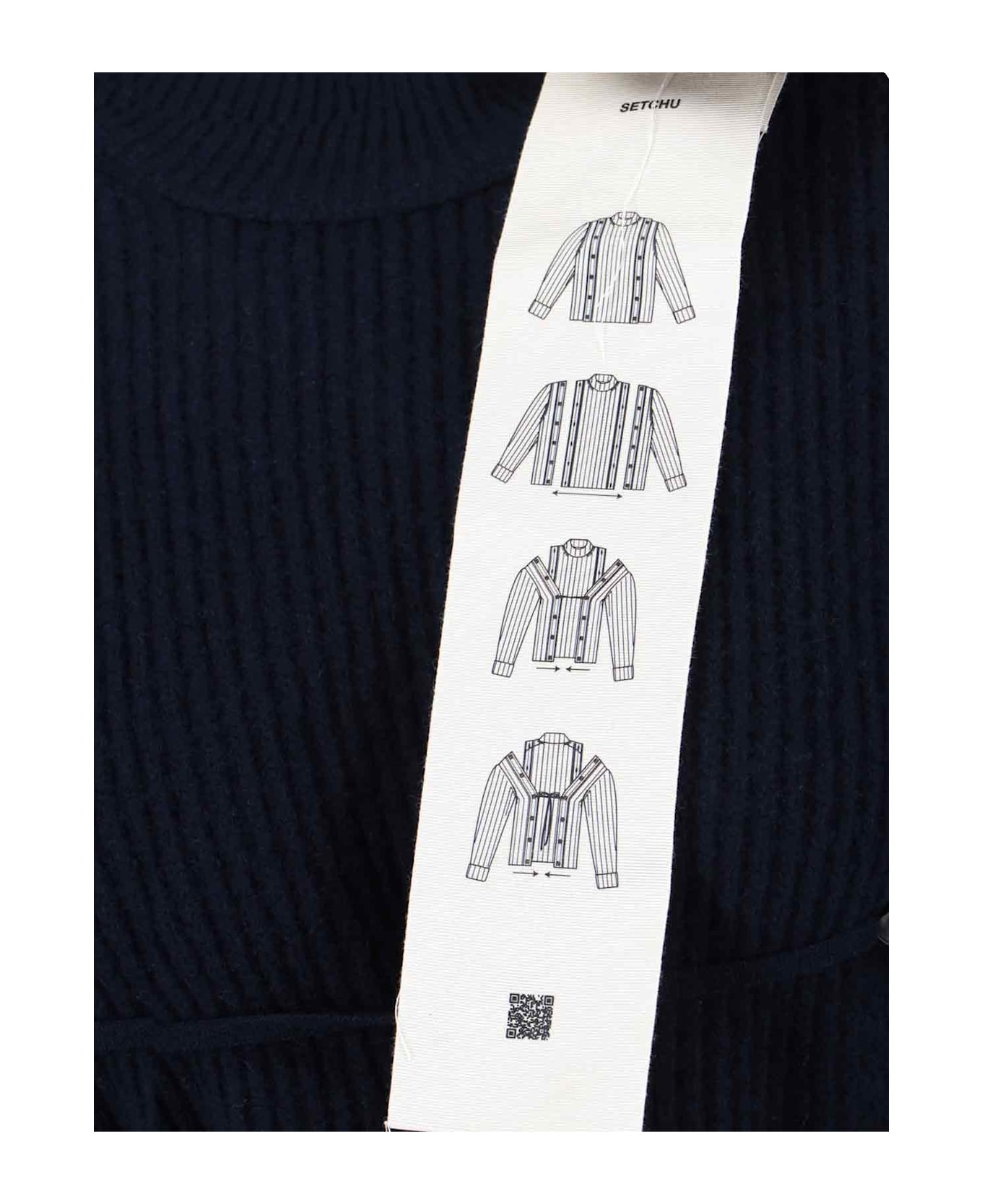 Setchu Wool And Cashmere Blend Sweater - Blue