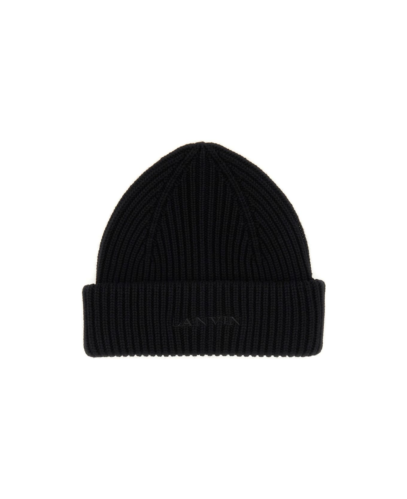 Lanvin Wool Beanie Hat - BLACK