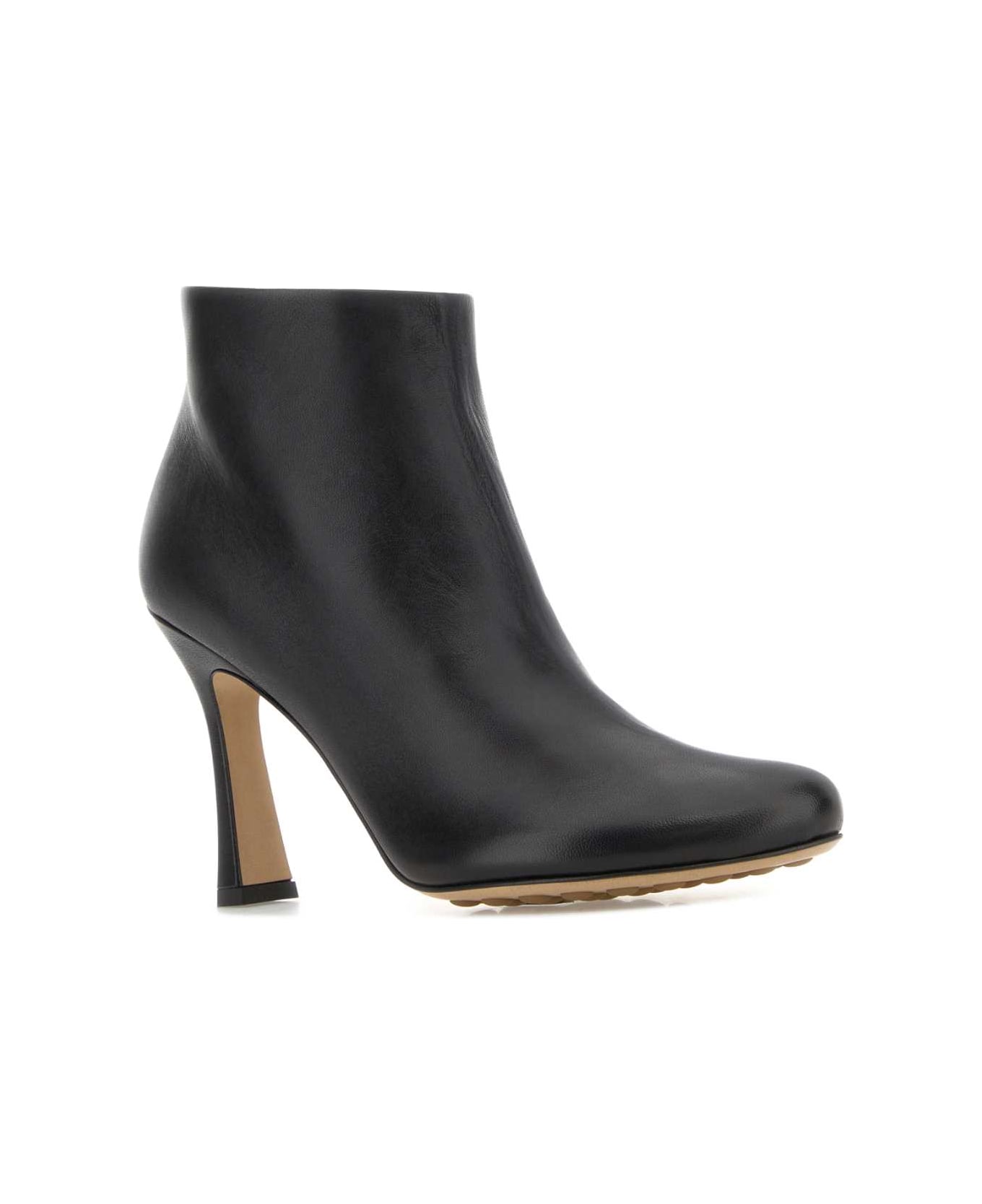 Bottega Veneta Black Nappa Leather Rana Ankle Boots - BLACK