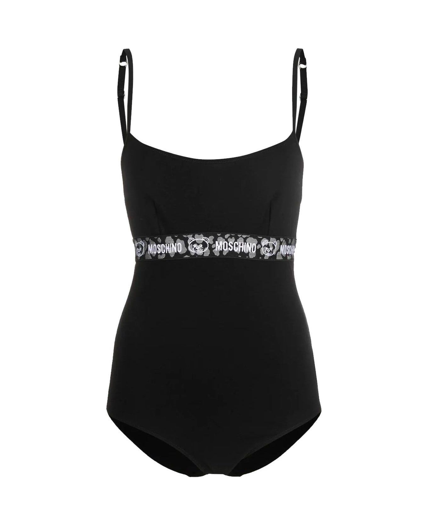 Moschino Underwear Logo-tape Bodysuit - Black