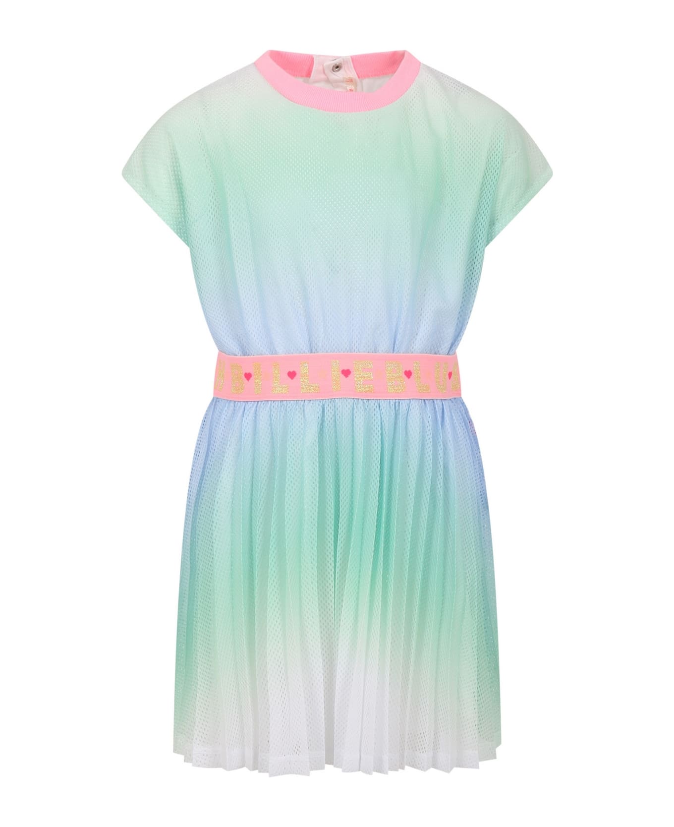 Billieblush Multicolor Dress For Girl With Logo - Multicolor