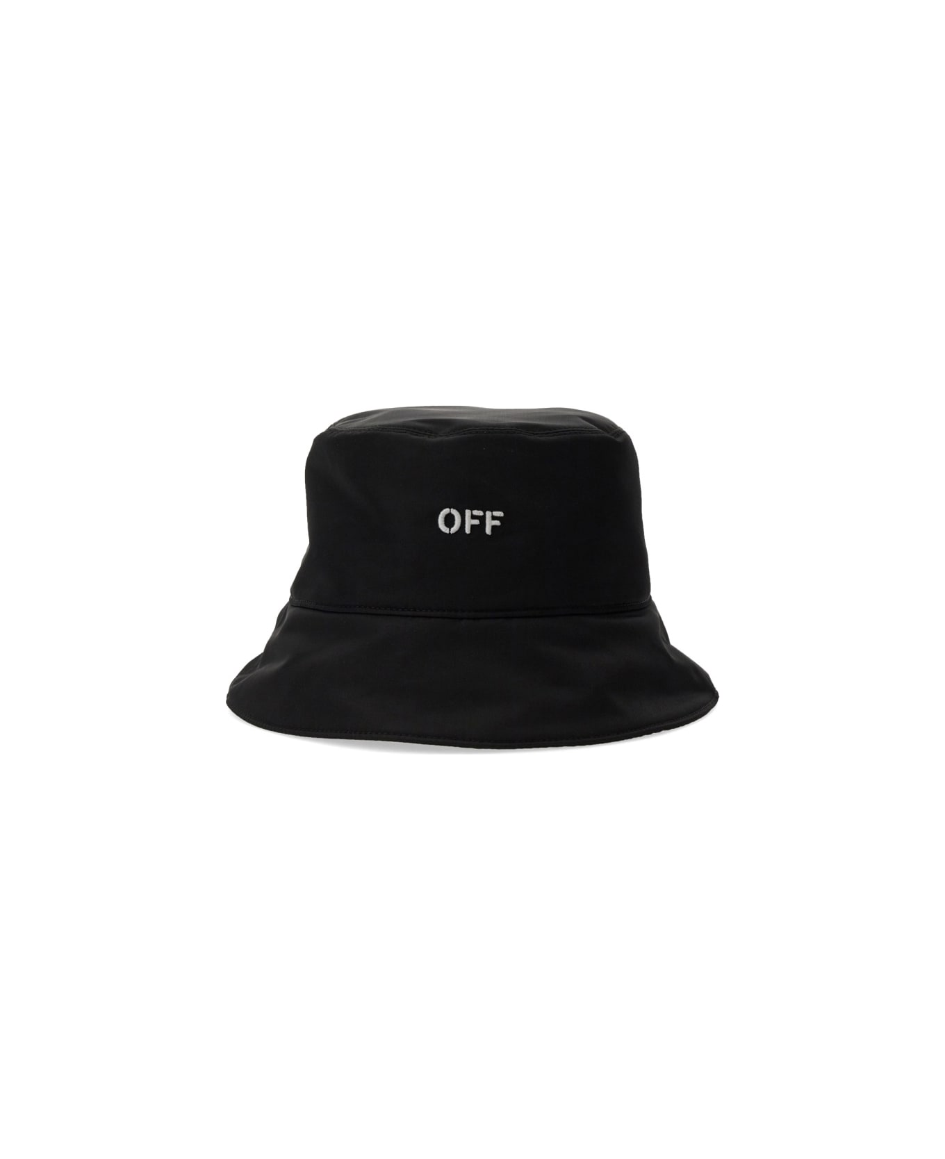 Off-White Bucket Hat With Logo - BLACK