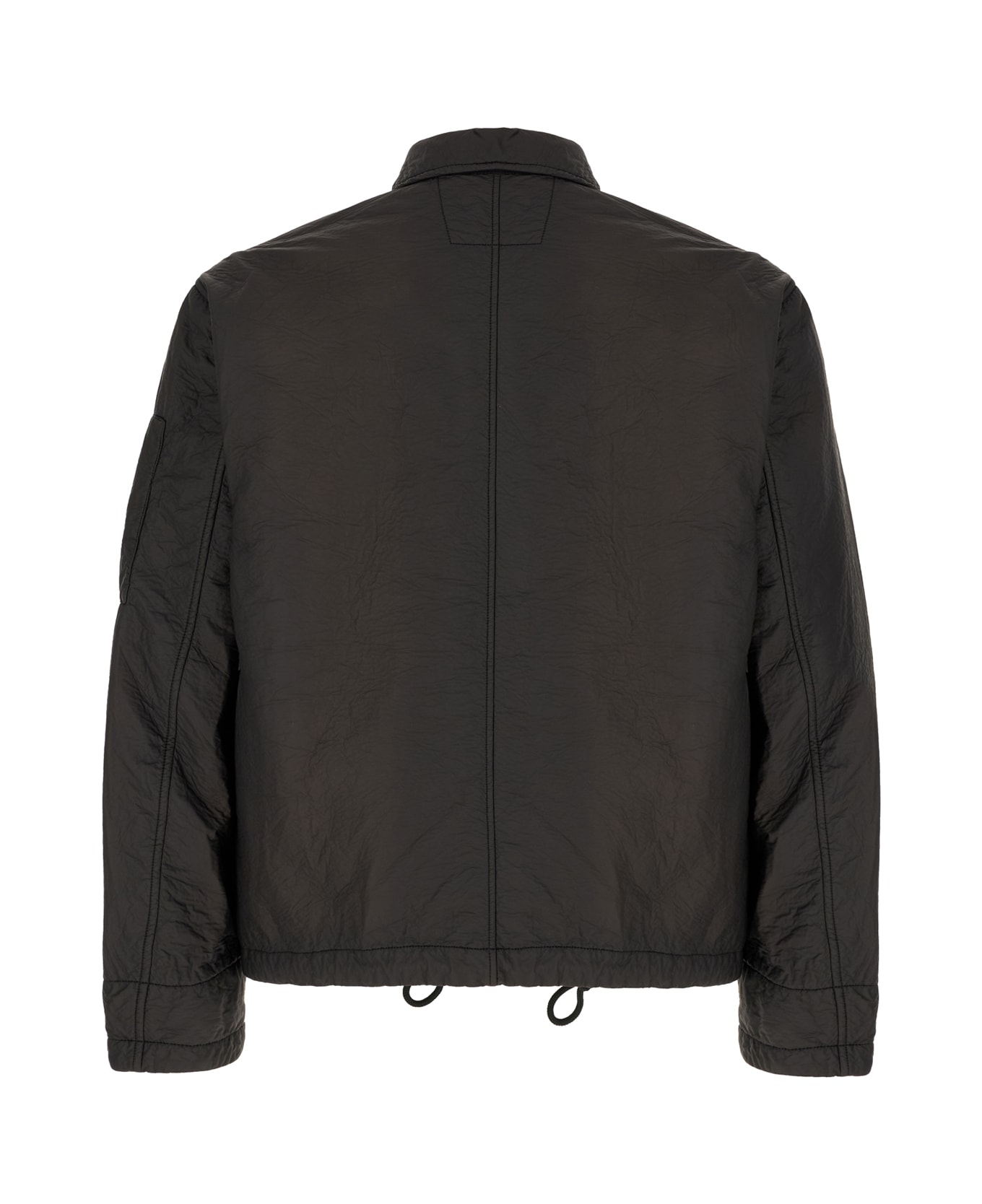 C.P. Company Black Synthetic Leather Jacket - BLACK