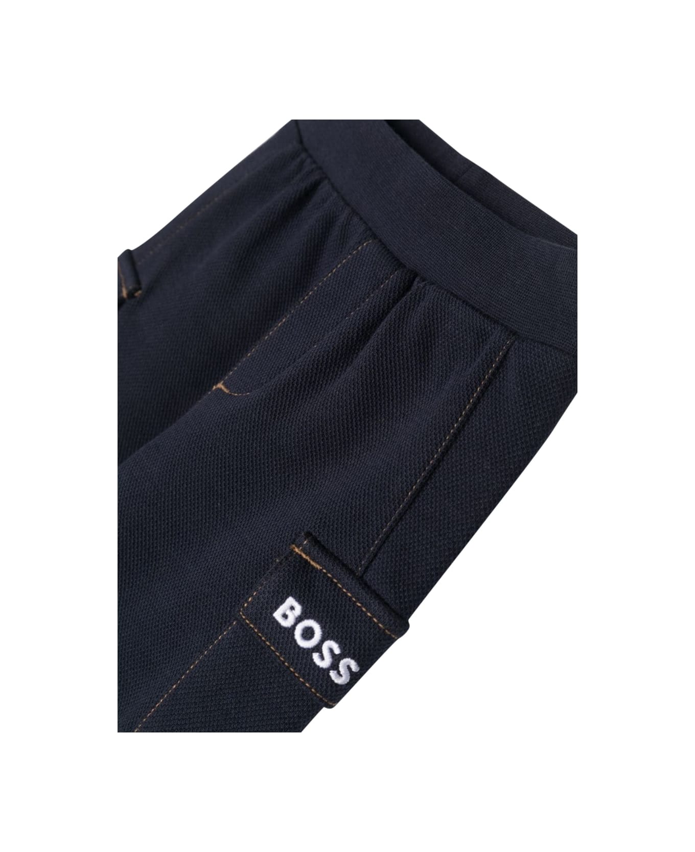 Hugo Boss Pants With Pockets - BLUE ボトムス