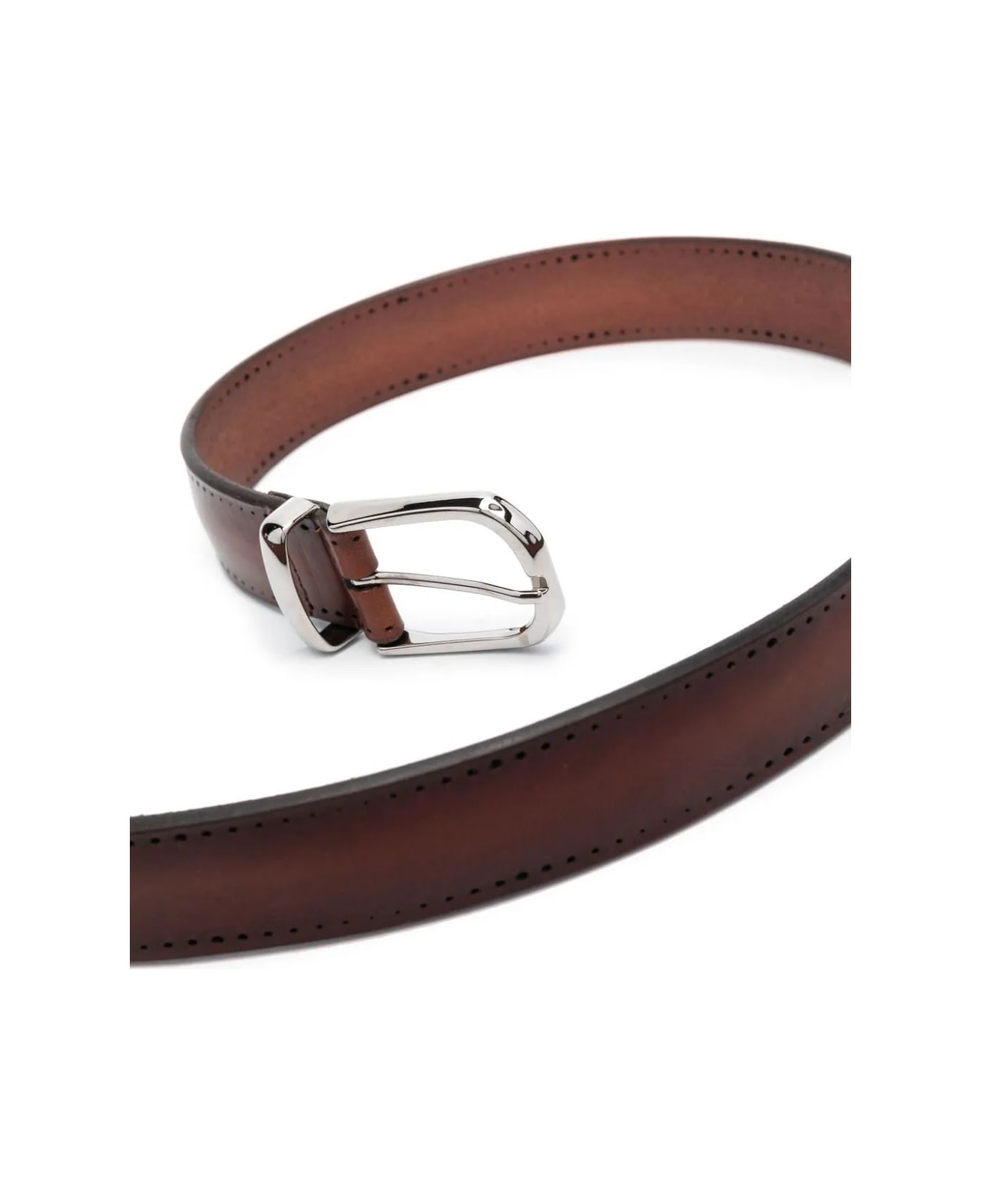 Orciani Blade Belt In Burnt Colour - Brown