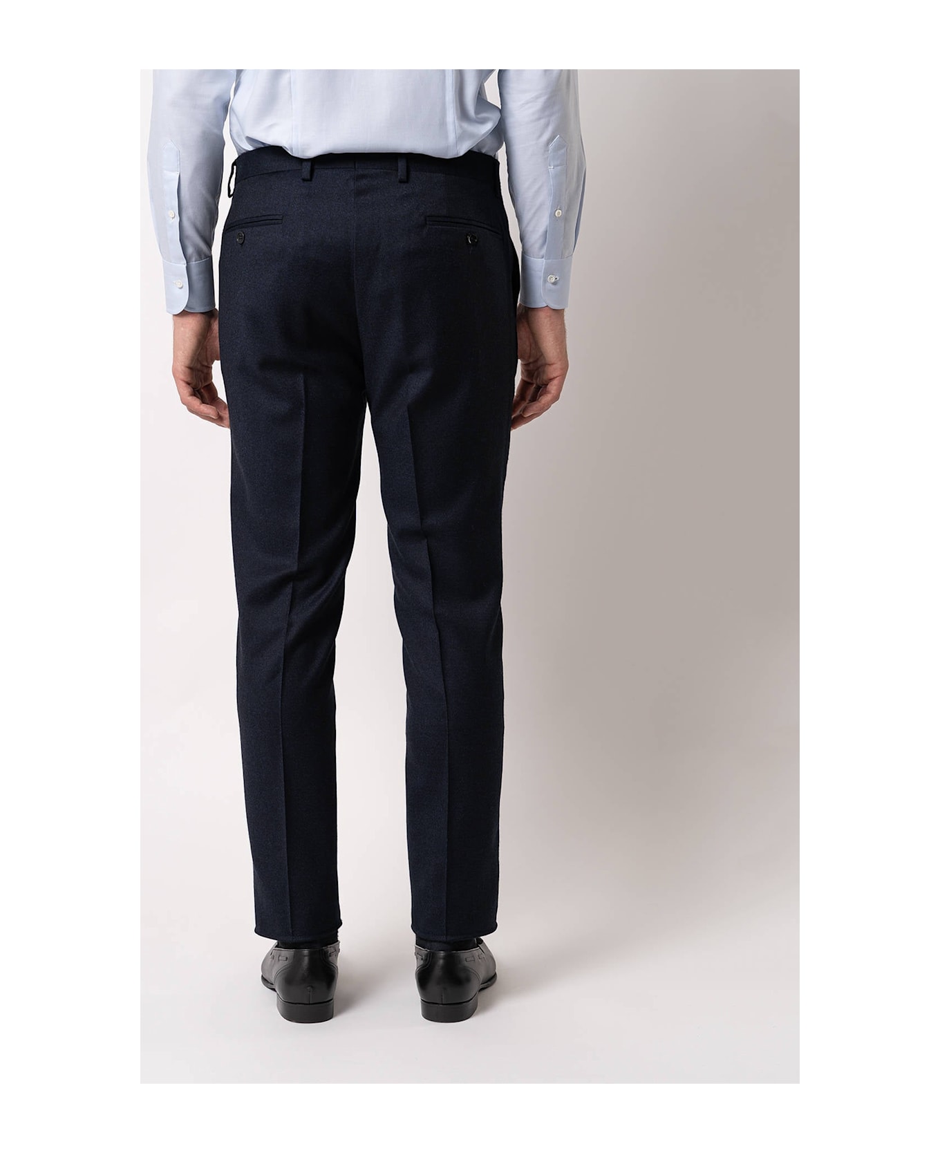 Larusmiani Velvet Trousers Howard Pants - Navy