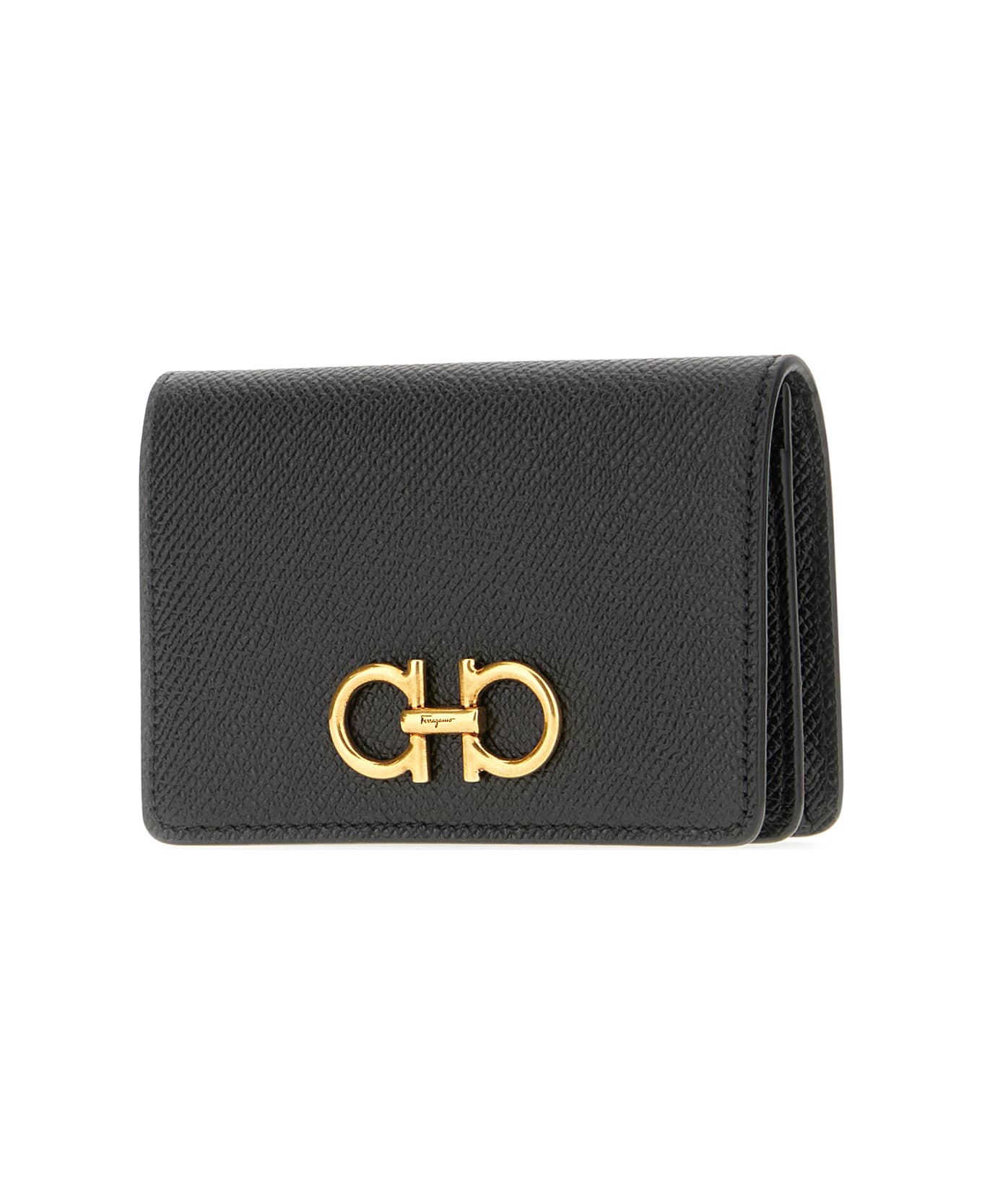 Ferragamo Black Leather Card Holder - 005