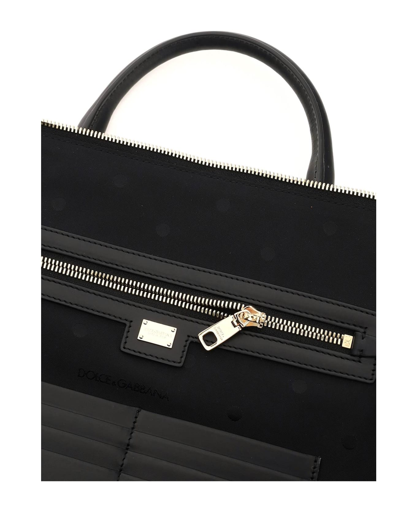 Dolce & Gabbana Leather Monreale Briefcase - Nero