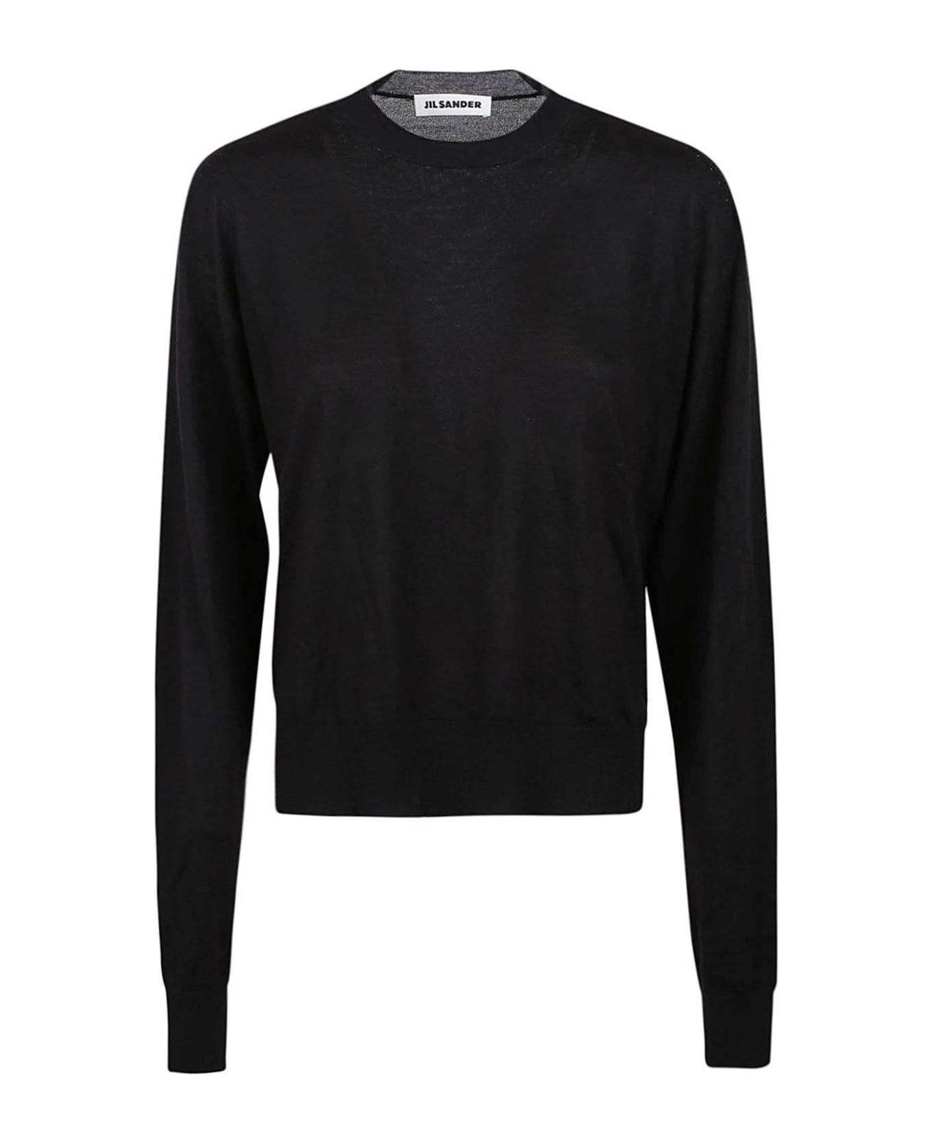 Jil Sander Crewneck Knitted Sweater - BLACK