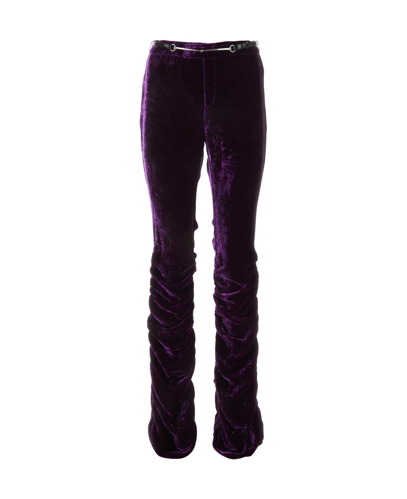 Gucci Purple Velvet Pant - 5976