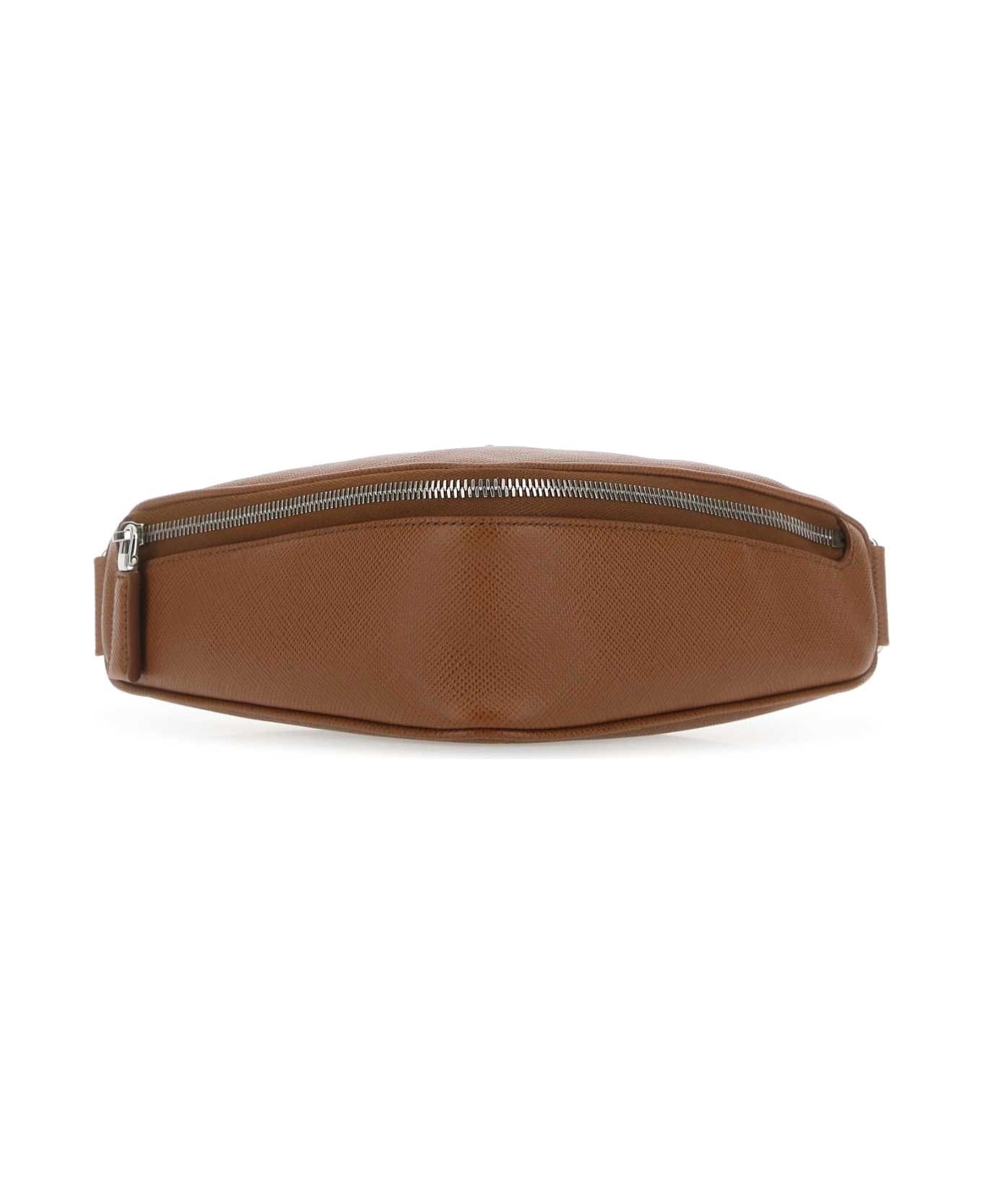 Prada Brown Leather Belt Bag - F0046