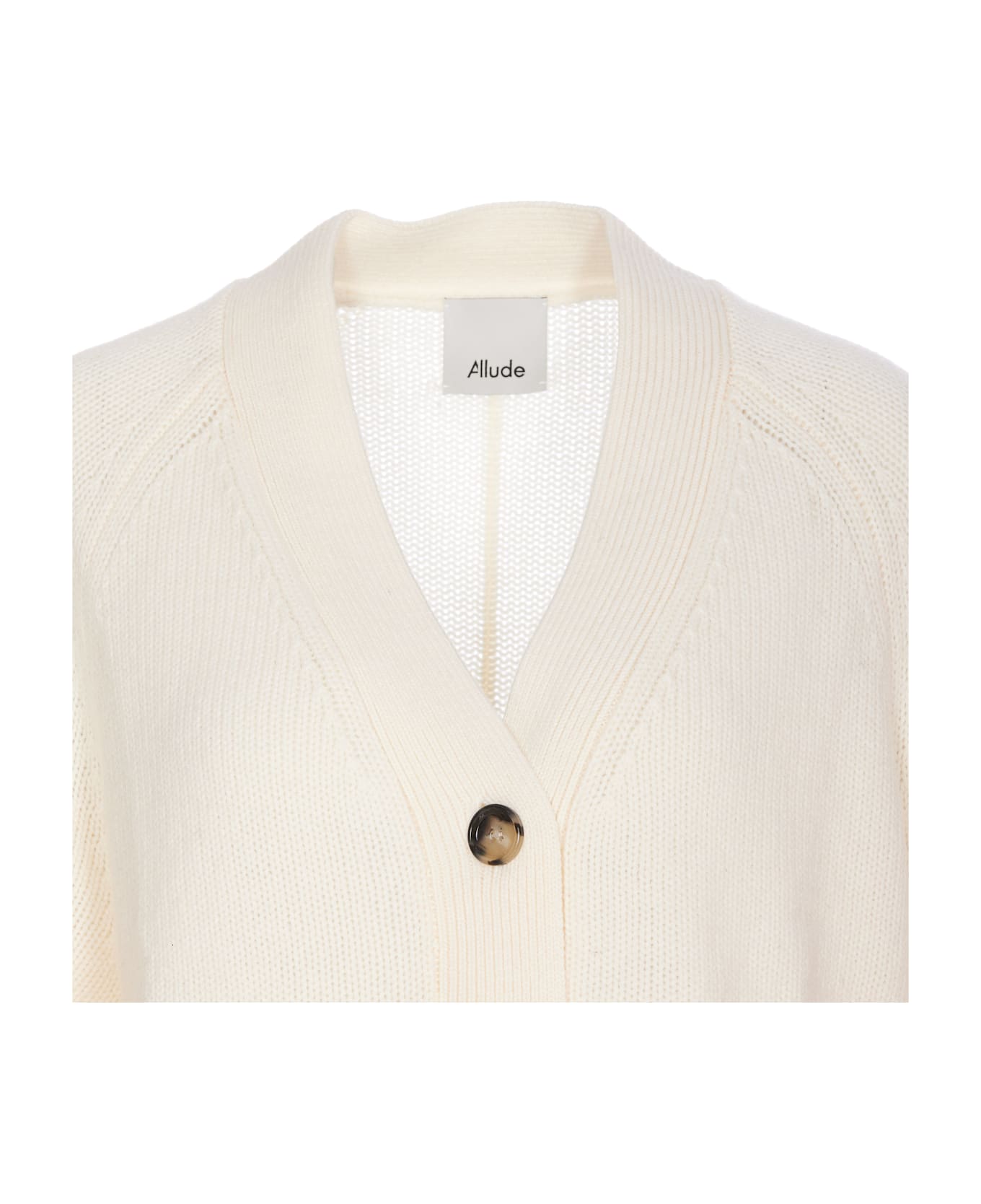 Allude V-cardigan - White