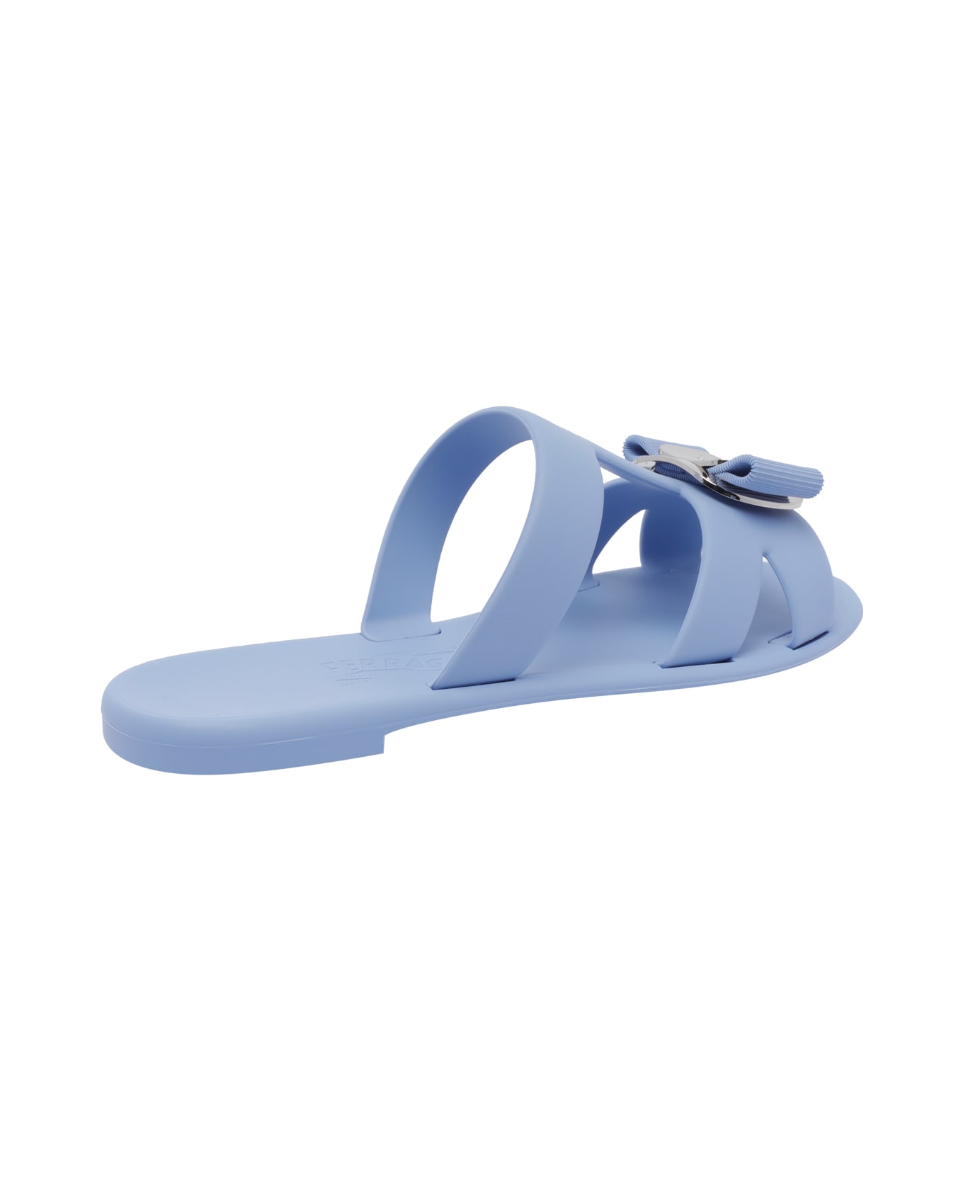 Ferragamo New Vara Slide Sandals - Blue