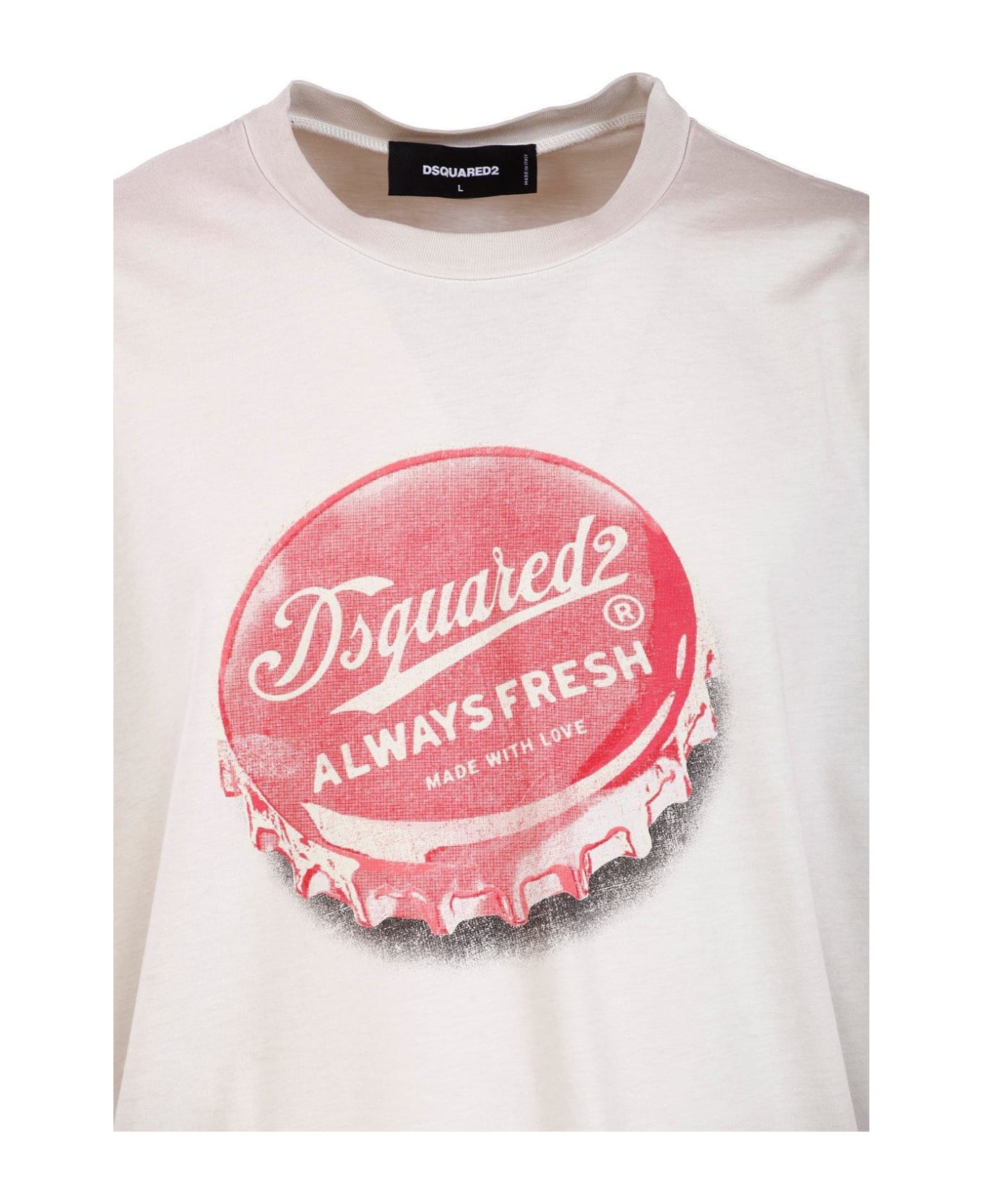 Dsquared2 Cotton Jersey T-shirt - Beige