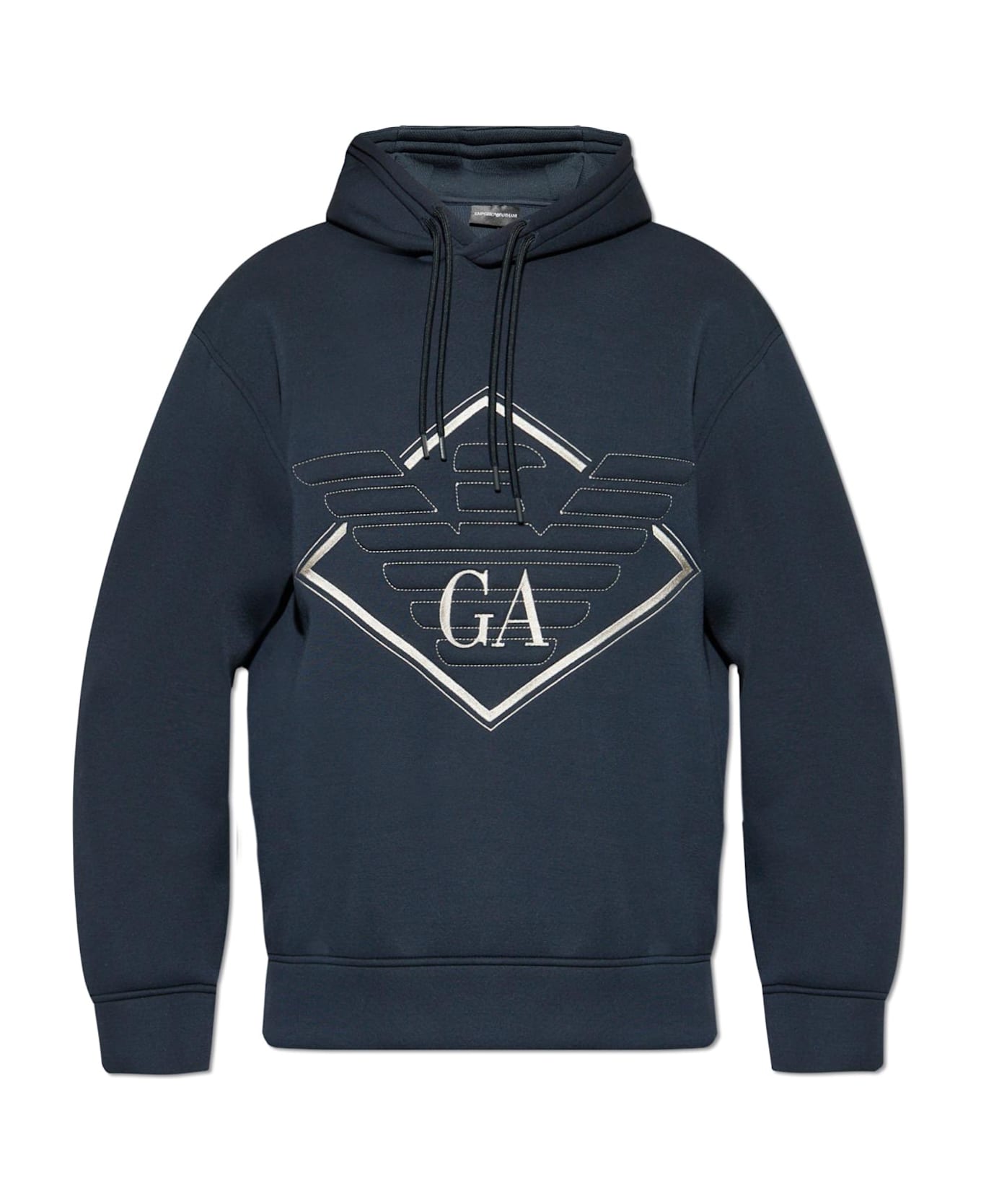 Emporio Armani Sweatshirt With Embroidered Logo - BLUE