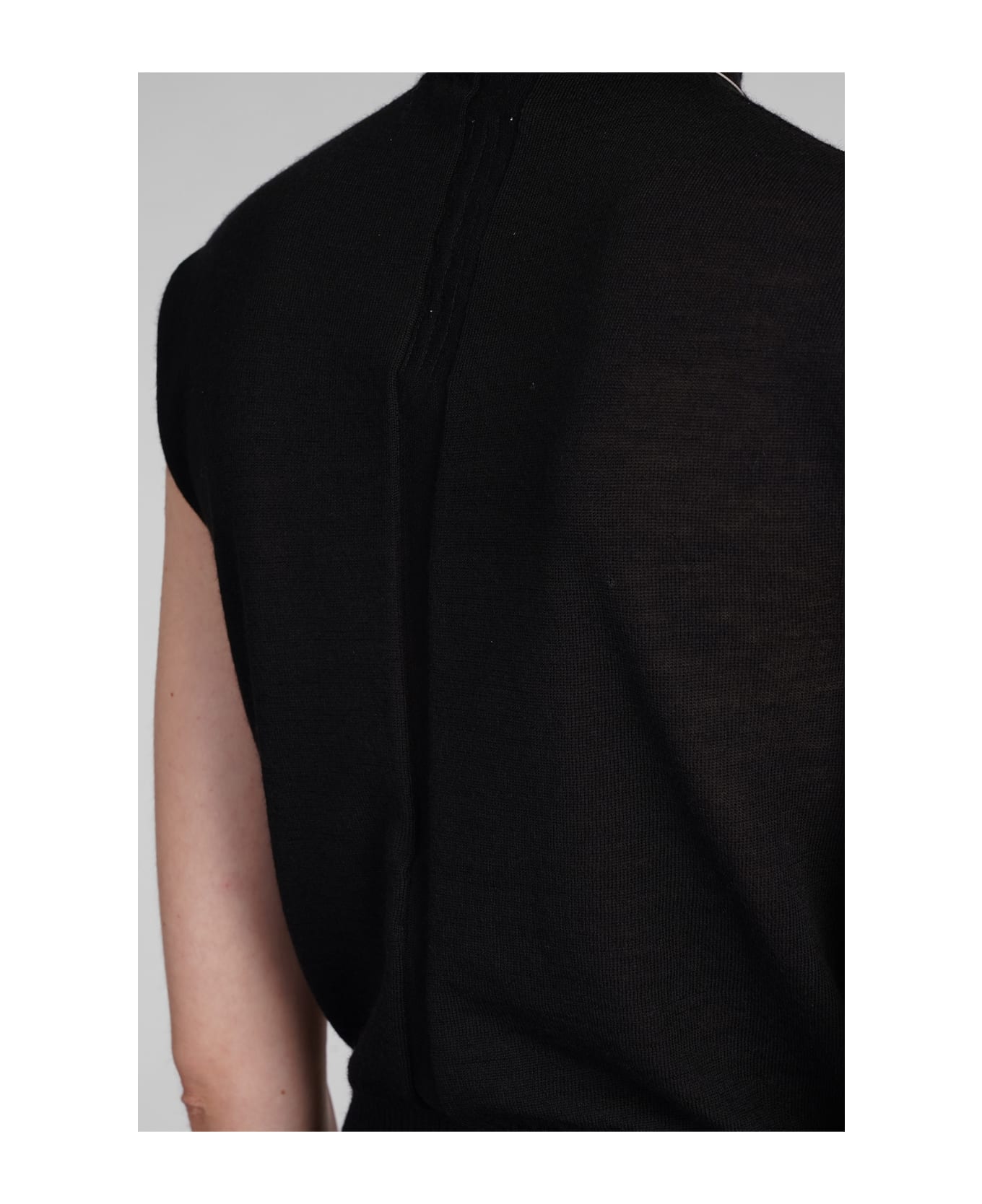 Rick Owens Sl Turtle Topwear In Black Wool - Black