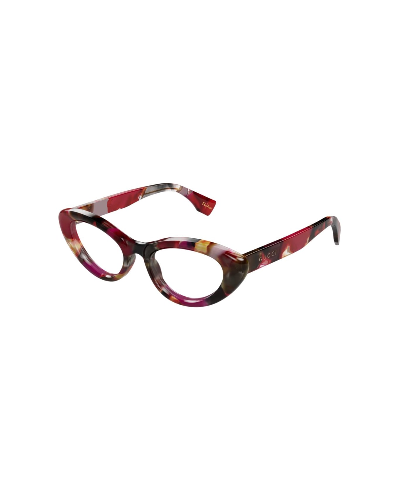 Gucci Eyewear Oval Logo Lens Frame - HAVANA-HAVANA-TRANSPARENT