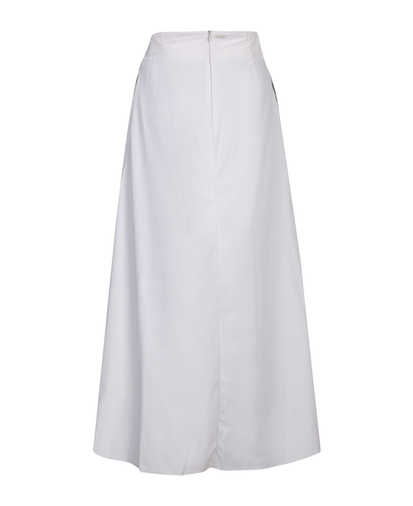 Herno Laminar White Midi Skirt - Grey