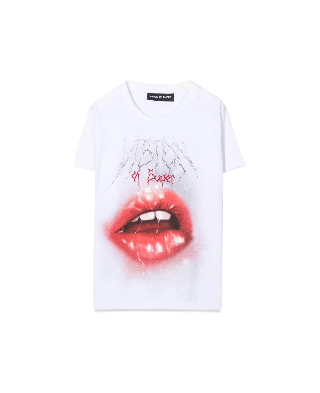 Vision of Super Rock Mouth Print - WHITE
