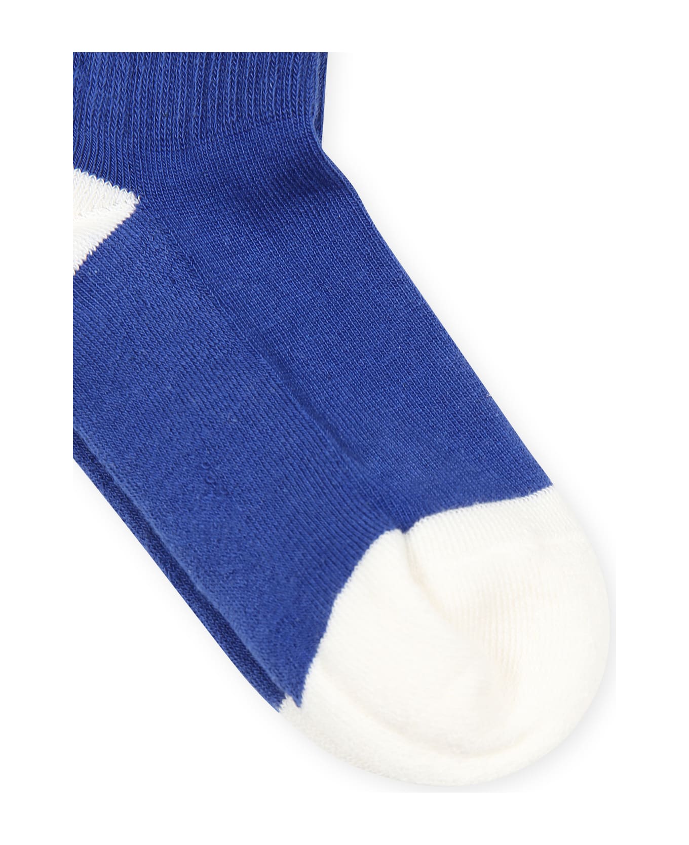 MSGM Blue Socks For Kids With Logo - Blue