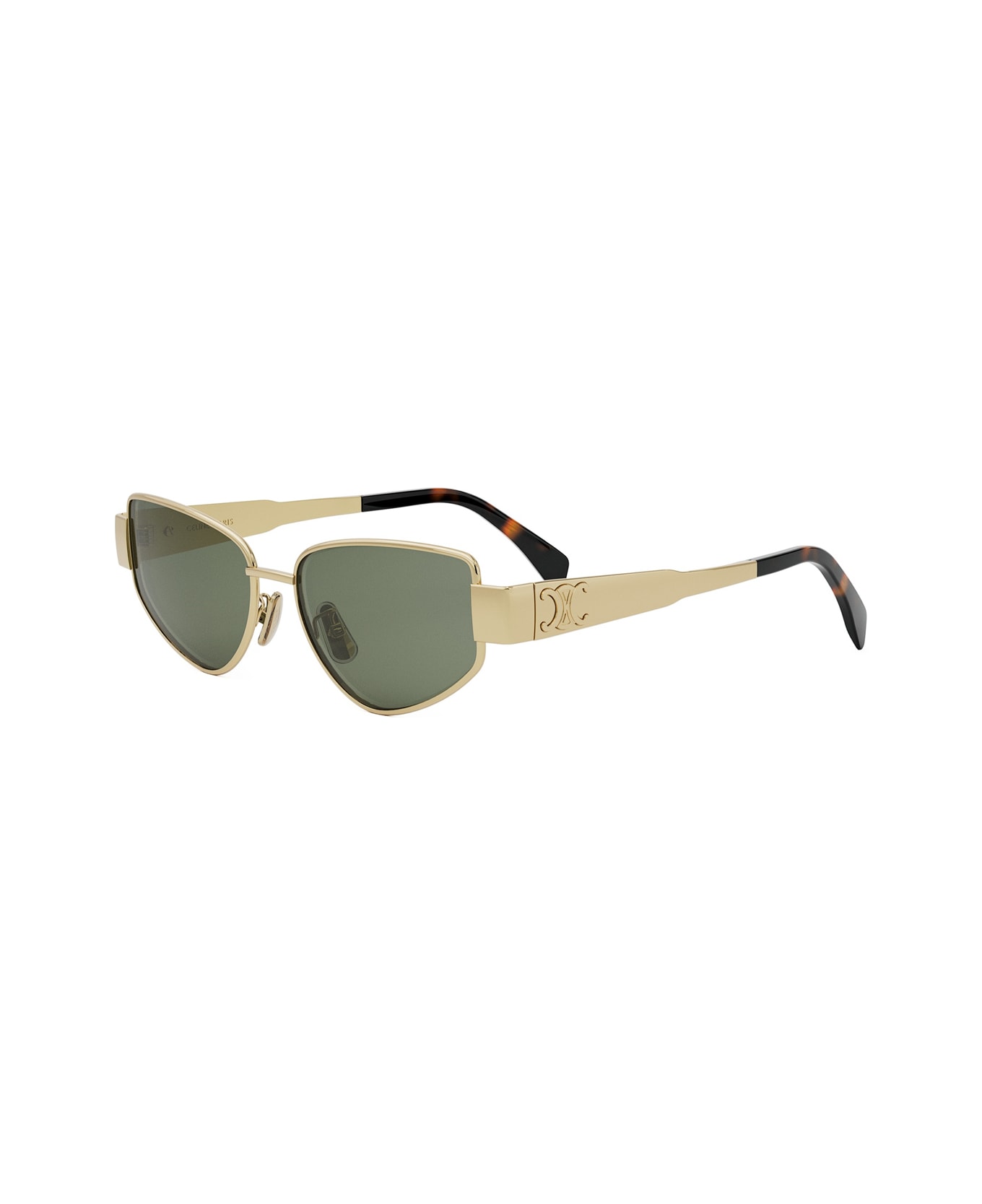 Celine Cl40293u Triomphe 30n Gold Sunglasses - Oro