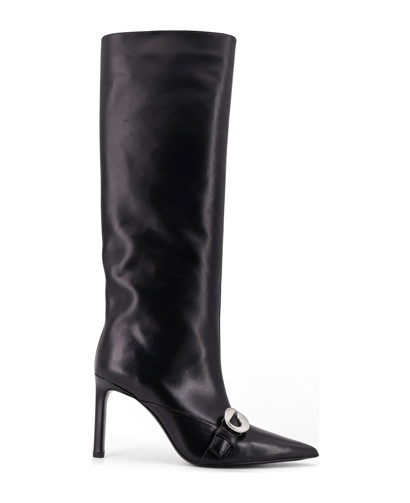 Coperni Belt Leather Boots - Black