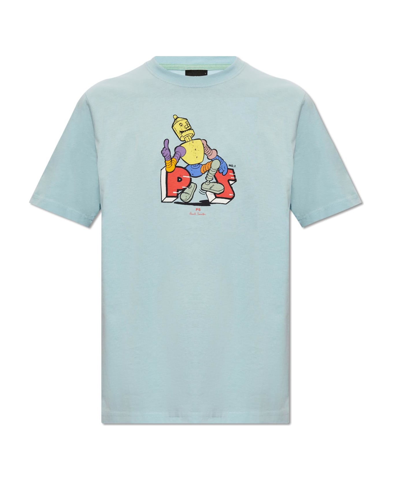 Paul Smith Ps Paul Smith Printed T-shirt - Clear Blue シャツ