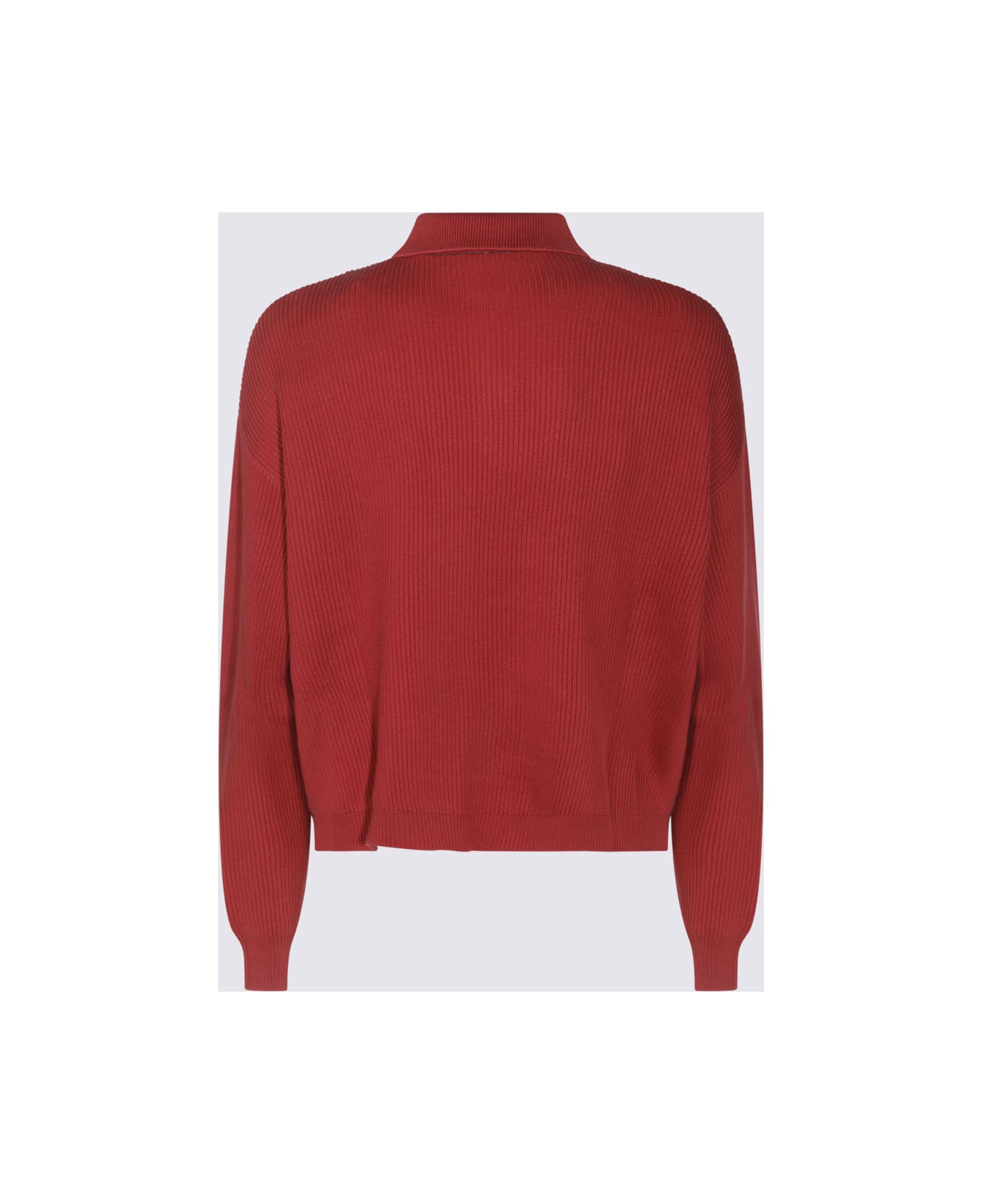 Brunello Cucinelli Red Cotton Polo Shirt